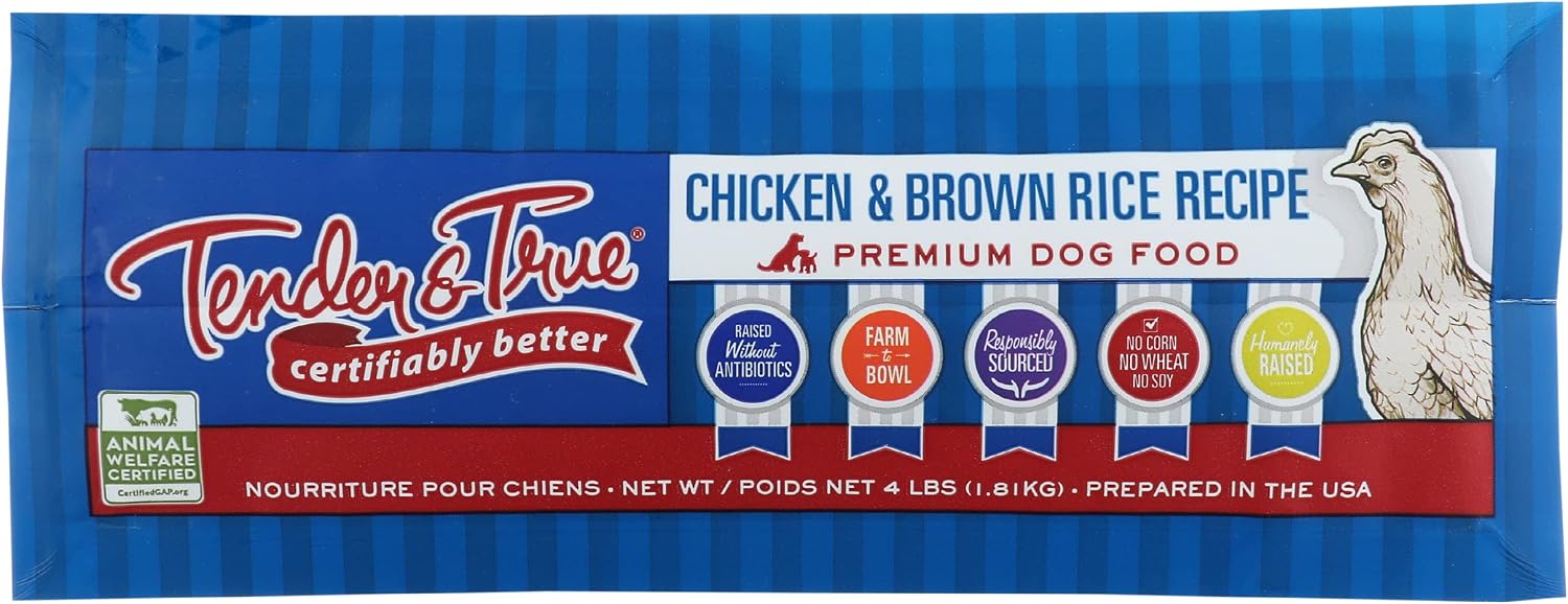 Tender & True Antibiotic-Free Chicken & Brown Rice Recipe Dog Food, 11 lb