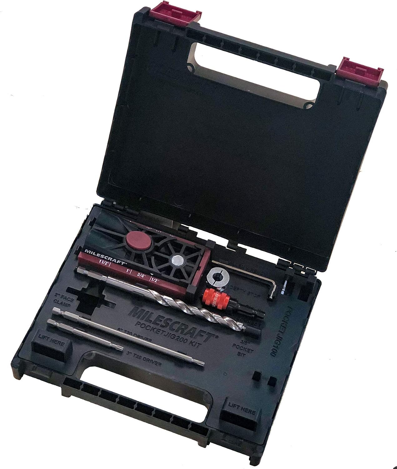 Milescraft Pocket Jig200 Pocket Hole Kit, Red