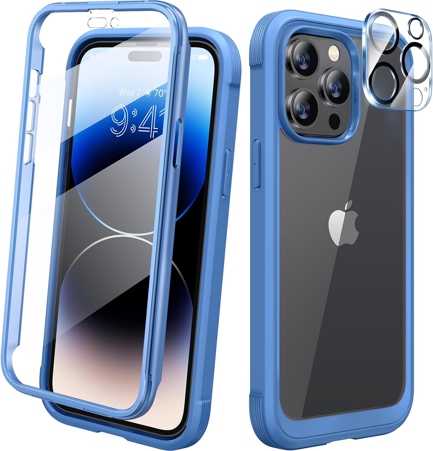 Diaclara Designed for iPhone 12 Mini Case, Full Body Rugged with Built-in Touch Sensitive Anti-Scratch Screen Protector
