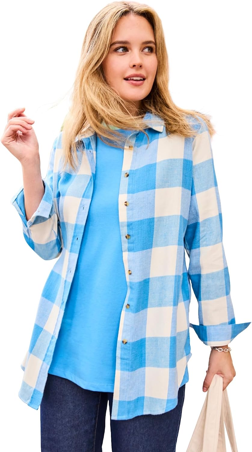 Woman Within Classic Flannel Shirt