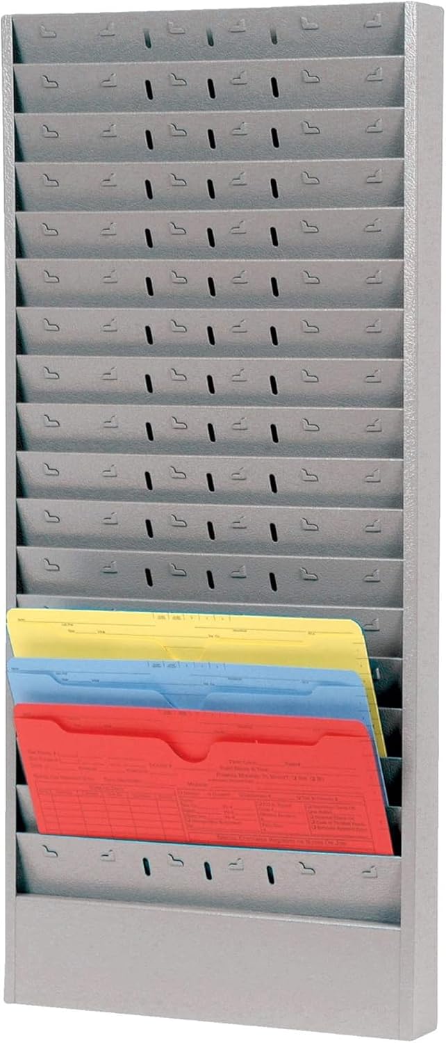 CHAMP Repair Order Rack, 18-Pocket Wall Mount Organizer, Gray