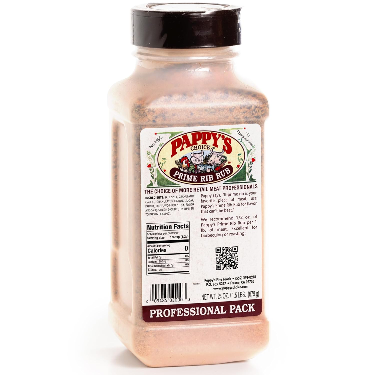 Pappy's Choice Original Seasoning, 32 Oz | California's Legendary Seasoning Blend, Santa Maria Style, Perfect for BBQ, Beef, Burgers, Brisket, Tri-tip and Steak