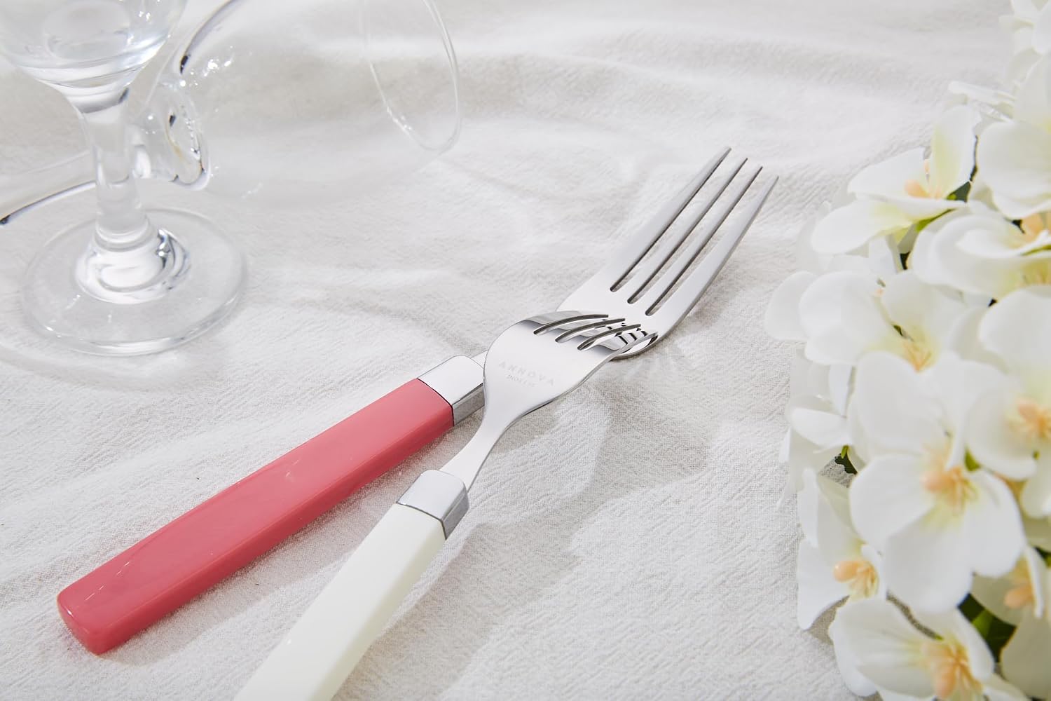 ANNOVA Silverware Set Stainless Steel Colorful Tableware Kitchen Flatware Set Utensils, Includes Dinner Knives, Forks, Spoons