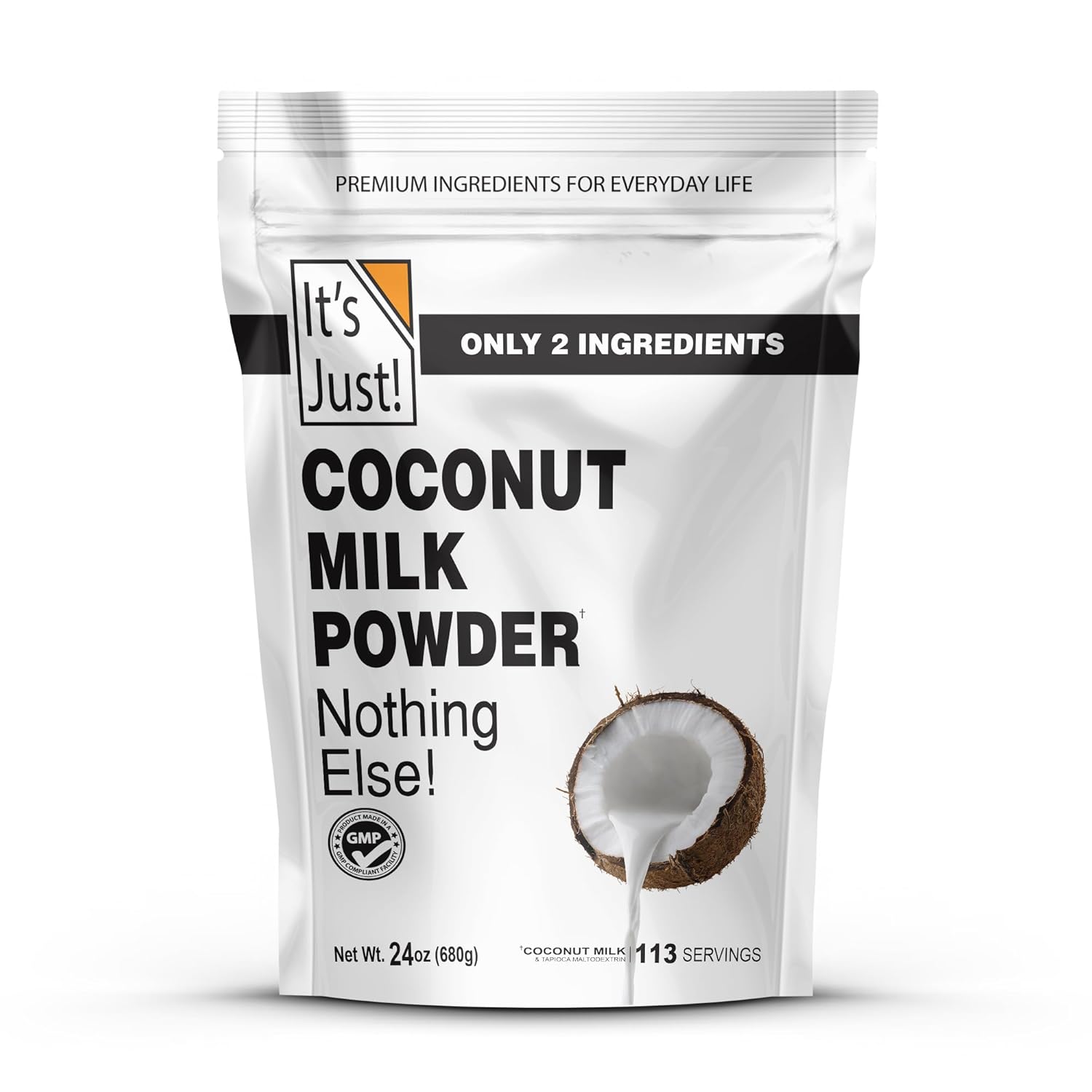 It's Just - Whole Milk Powder, 2lbs, rBST/rBGH Hormone Free, Shelf Stable, Just Add Water, Made in USA, Dry Milk Powder, 32oz