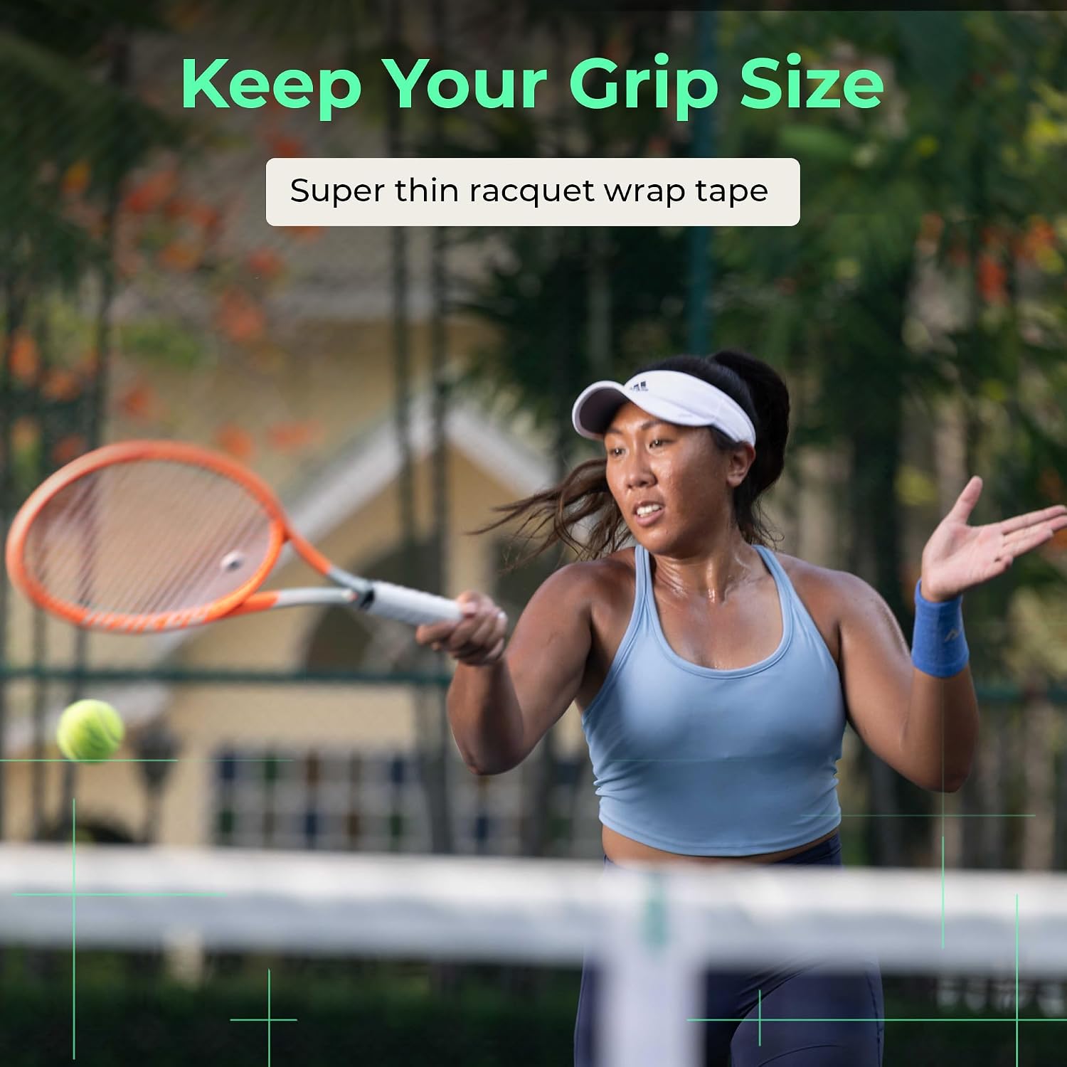 ADV MaxTac Tennis Overgrip, Tacky Moisture-Wicking Grip (Orange, 12-Pack)