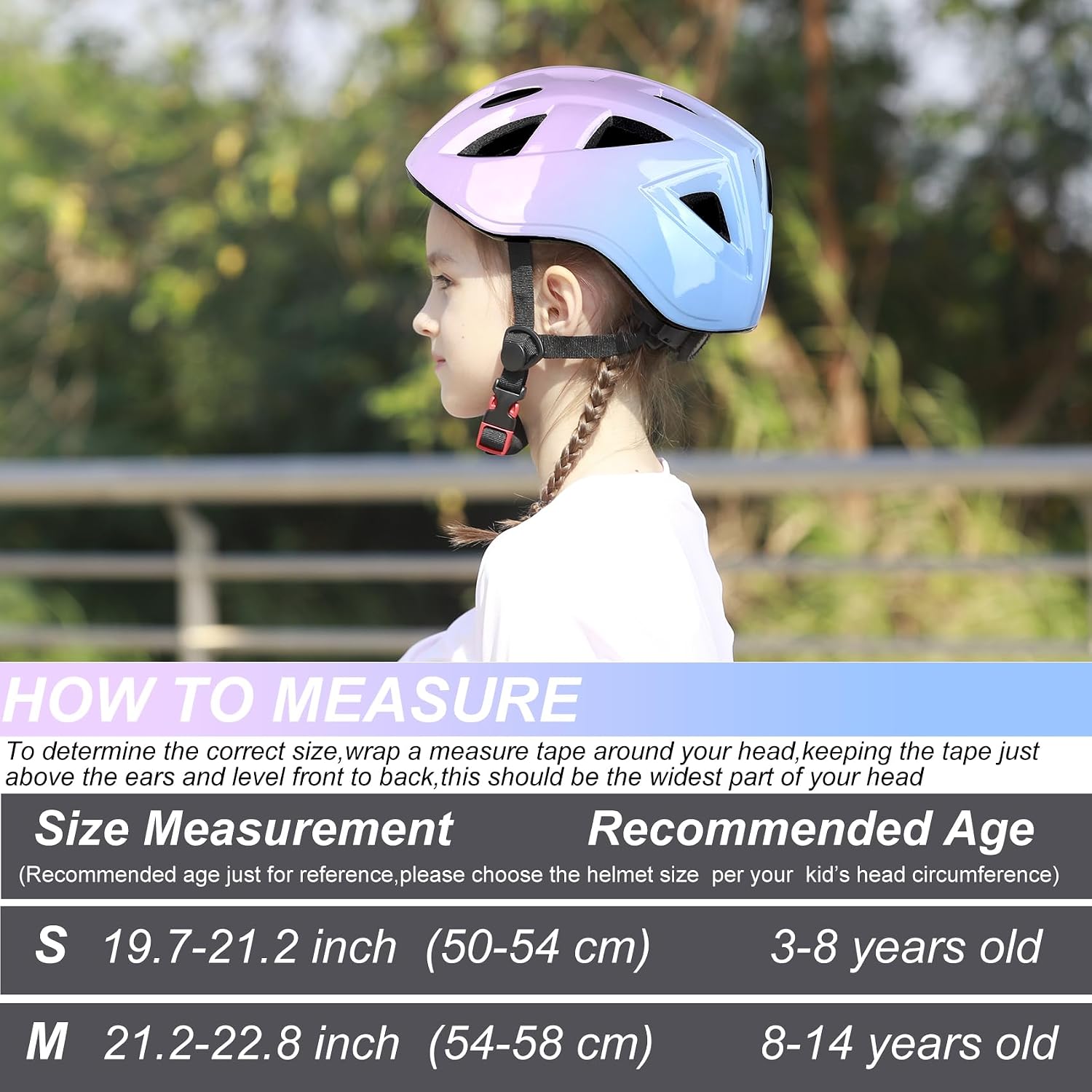 Kids Bike Helmet,2 Sizes for Youth Child Girls & Boys
