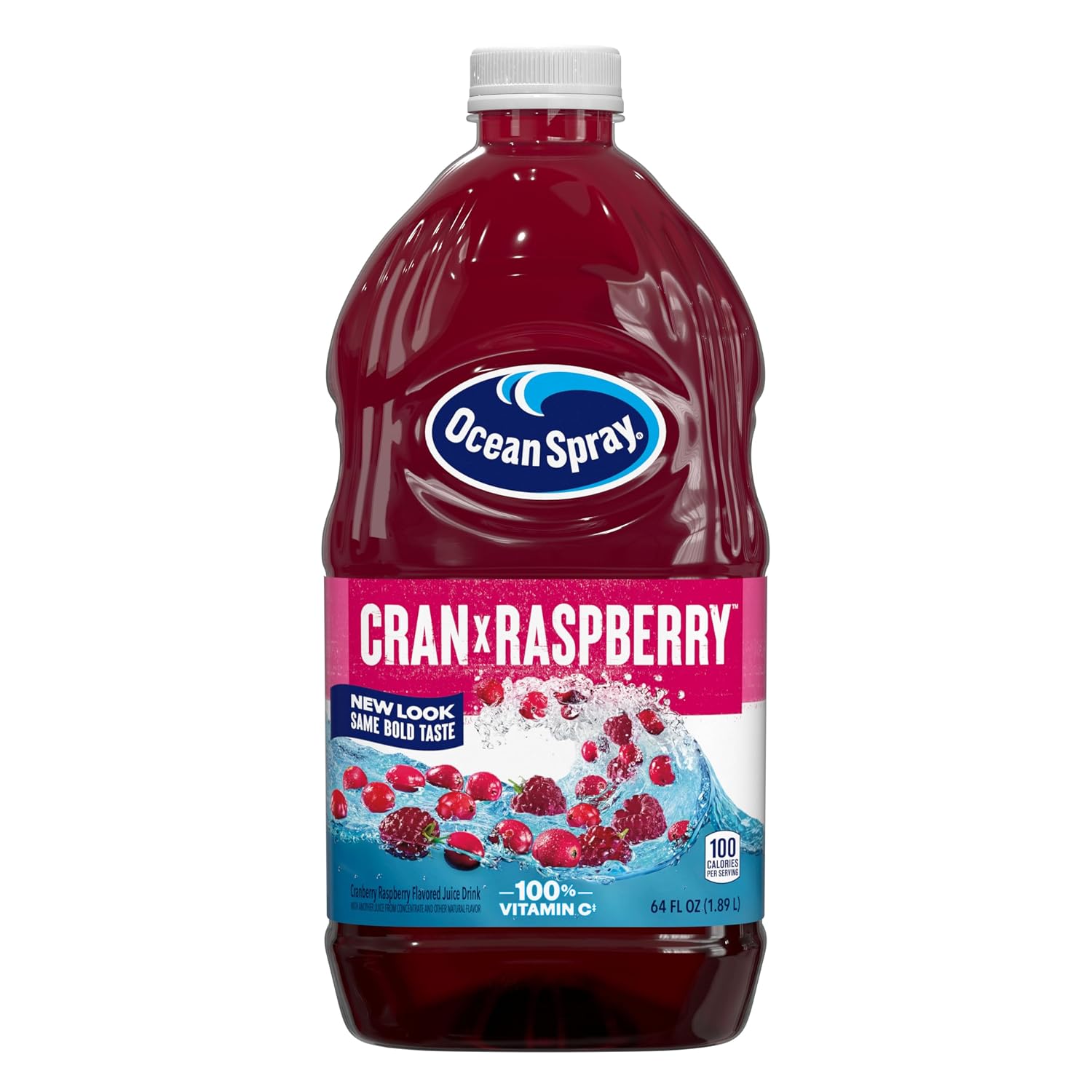 Ocean Spray® Cran-Apple™ Juice Drink, 64 Ounce Bottle, 8 Count | Ocean Spray® Cran-Apple™ Juice Drink, Made with Real Fruit Juice, 64 Fluid Ounce Bottle