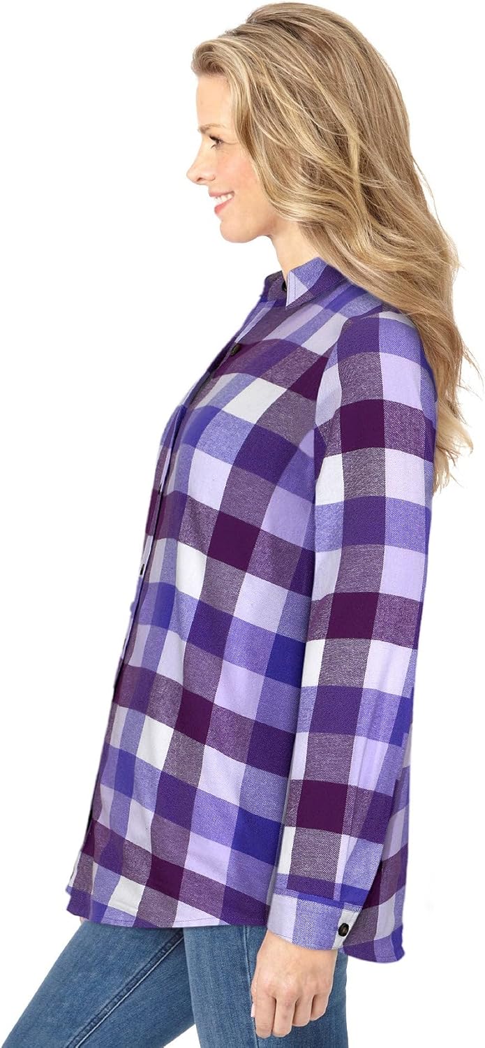 Woman Within Classic Flannel Shirt