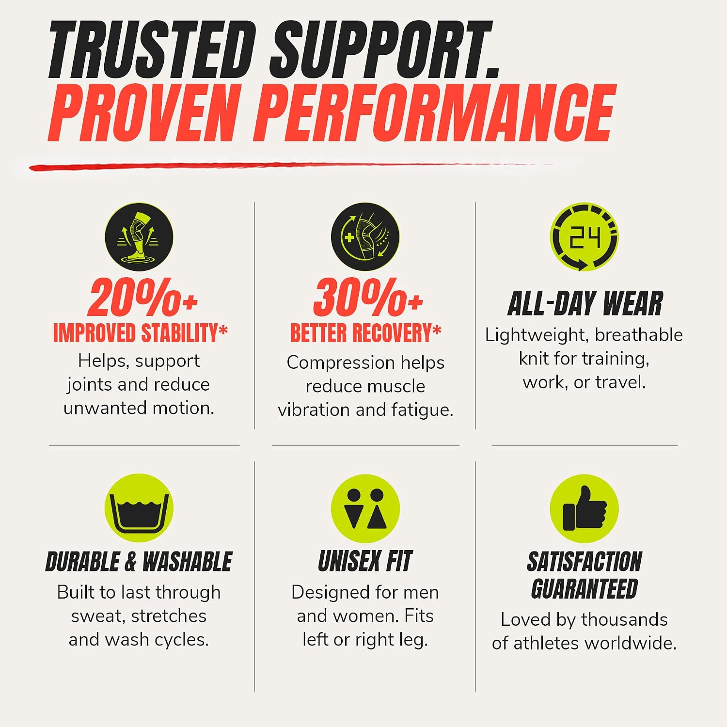 Knee Brace Knee Support Wrap for Pain Relief, Workout, Swelling & Recovery