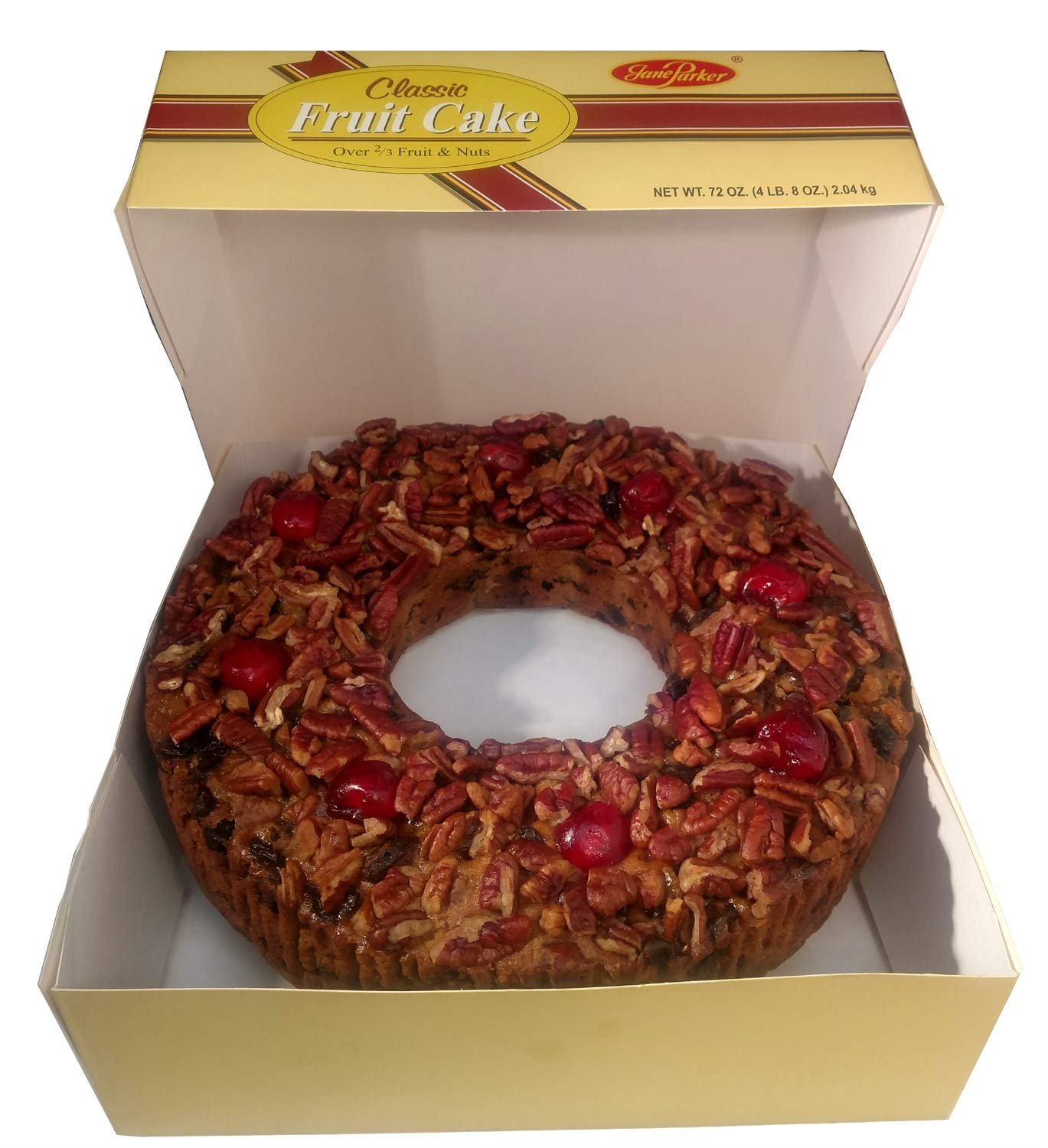 Jane Parker Fruitcake Classic Light Fruit Cake 4.5 Pound (72 Ounce) Ring