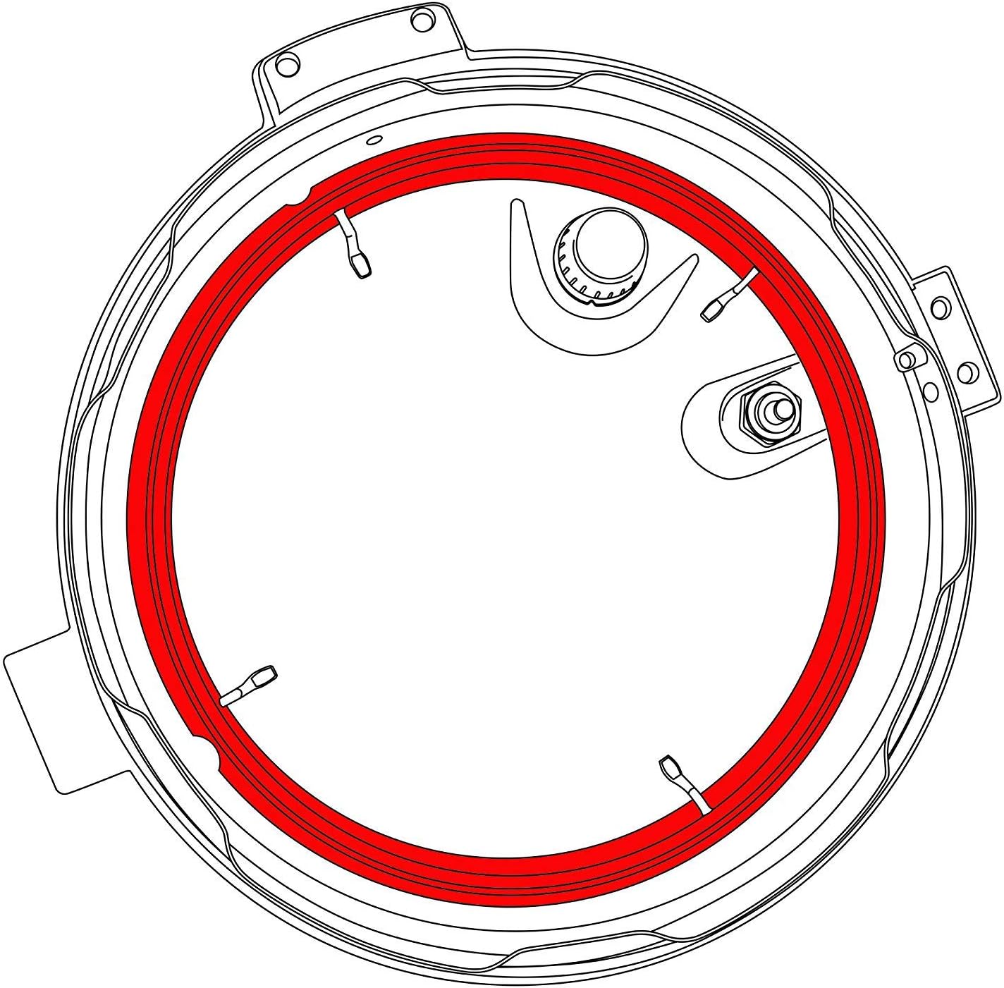 "1 GJS Gourmet Rubber Gasket (Sealing Ring) Compatible With 4 Quart Cook's Essentials Electric Pressure Cooker (1