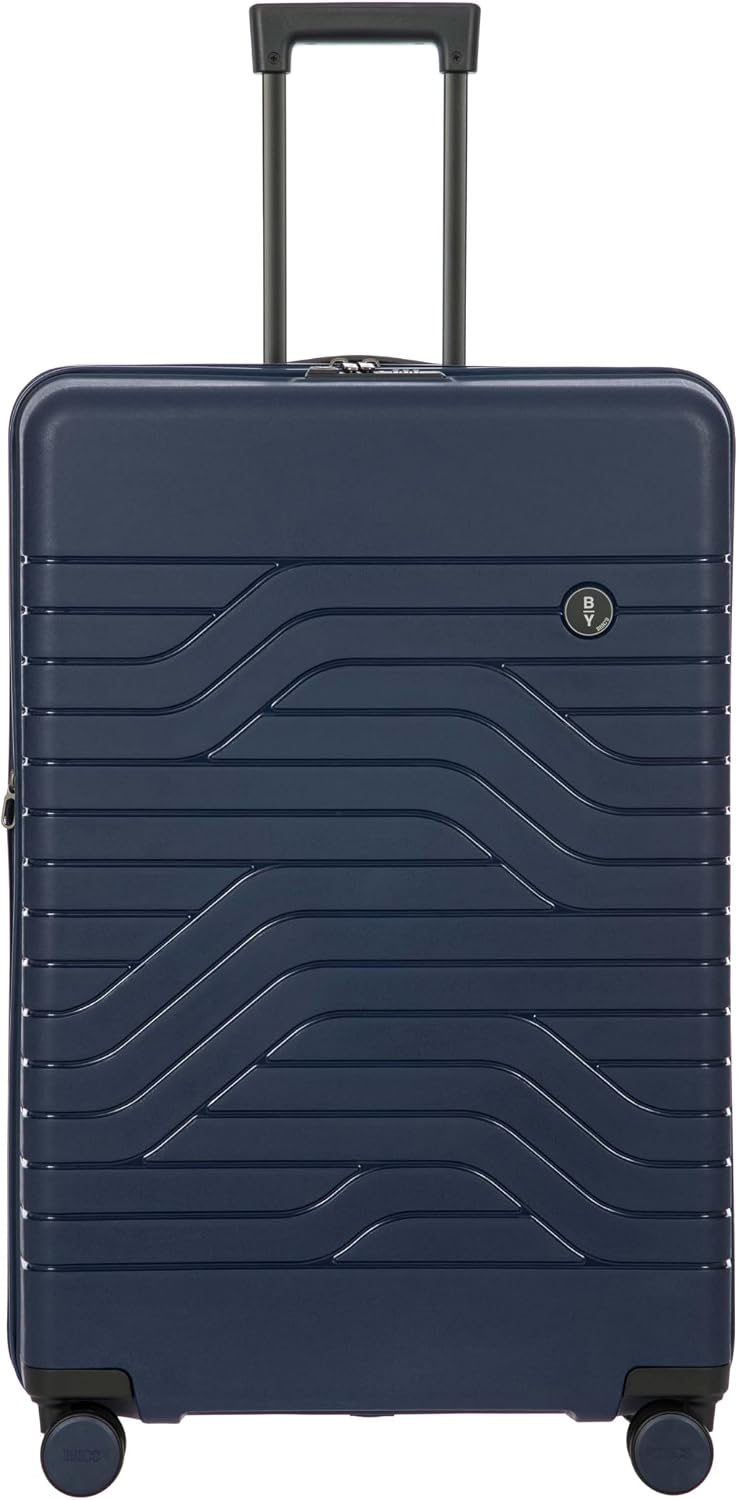 Bric's B|Y Ulisse Checked Luggage with Spinner Wheels – Expandable Lightweighted Hard Shell Suitcase, TSA Combination Lock - Removeable Wash Bag Included - 30 Inch, Mango