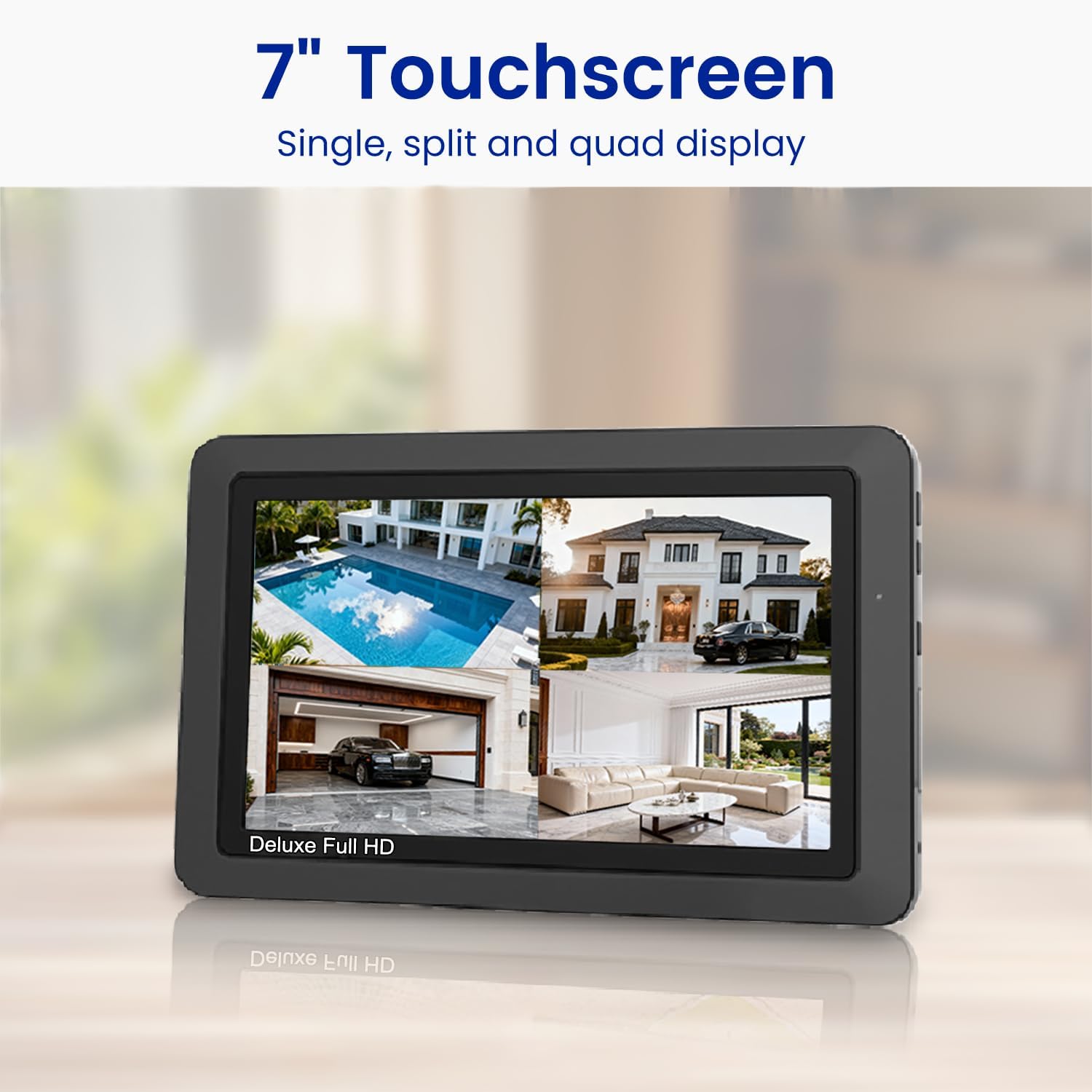 CasaCam Wireless Security Camera Air, 7 inch Monitor, 2 720p Cams, No Fees