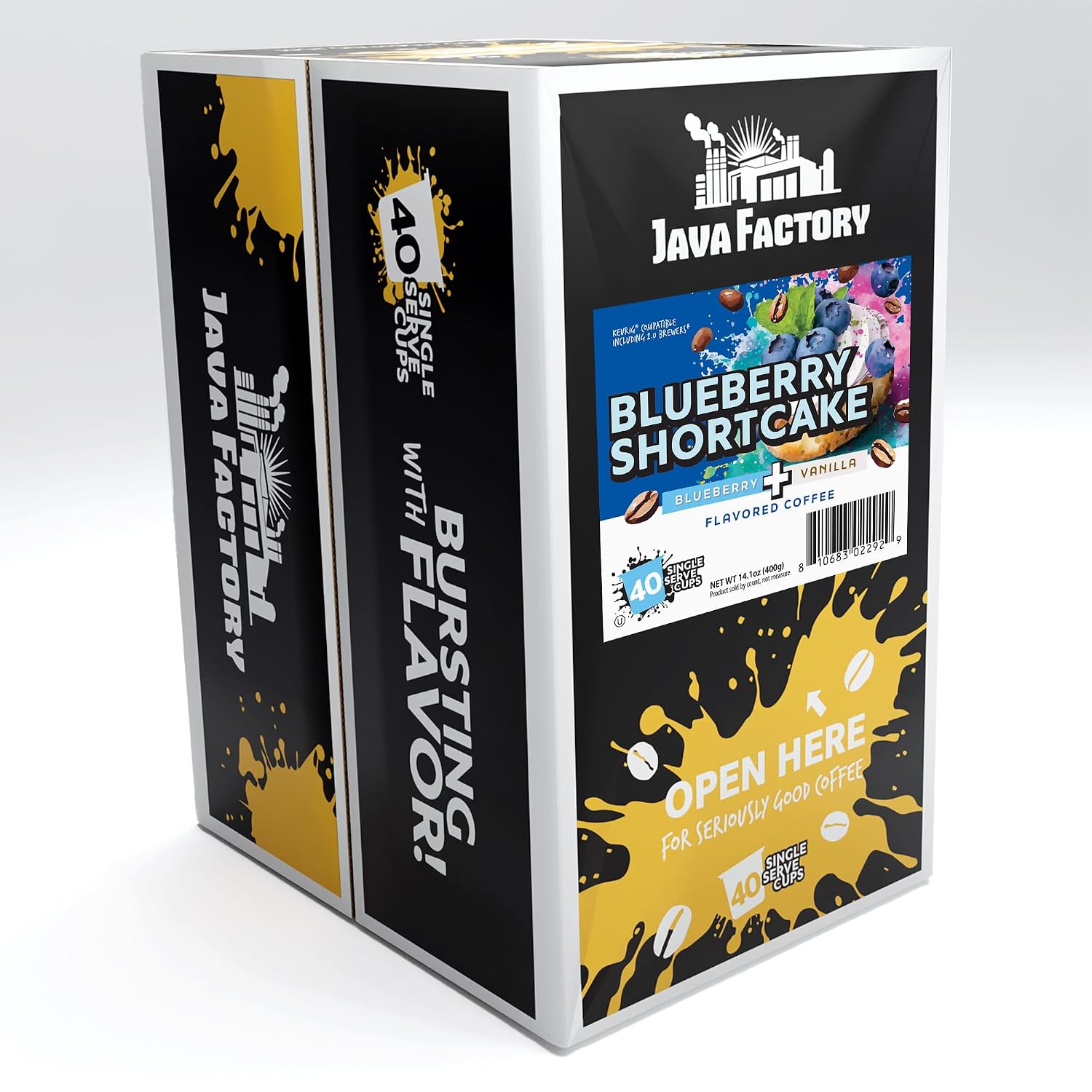 Java Factory Coffee Pods Compatible with K Cup Brewers Including 2.0, Assorted Variety Pack, 80 Count