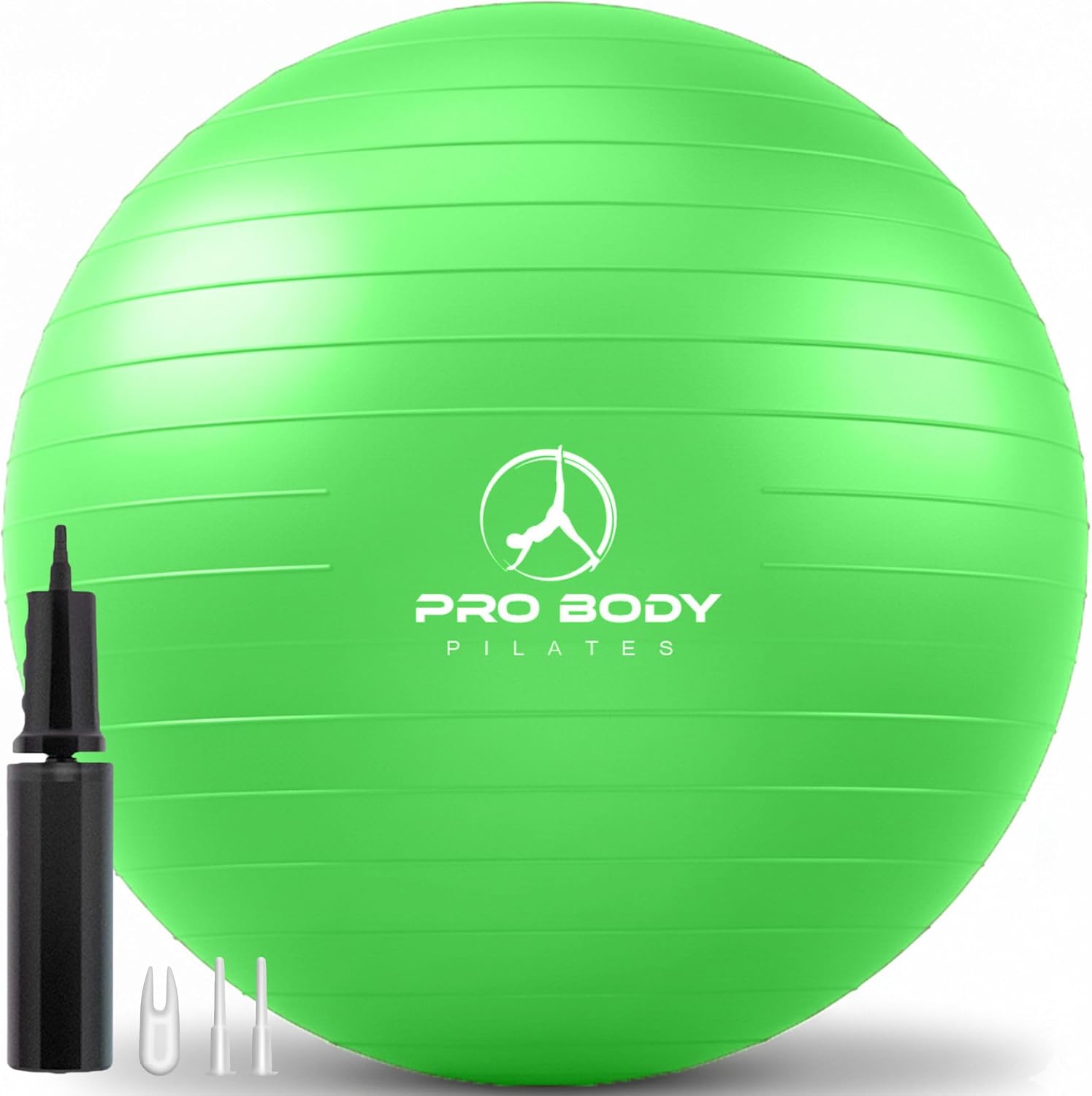 ProBody Pilates Yoga Ball - Gym Grade Exercise Ball | Sizes 45/55/65/75/85 cm, 880 lb Load, CA 10P Cert, PT & Prenatal Use, Recommended by OBs, Pump