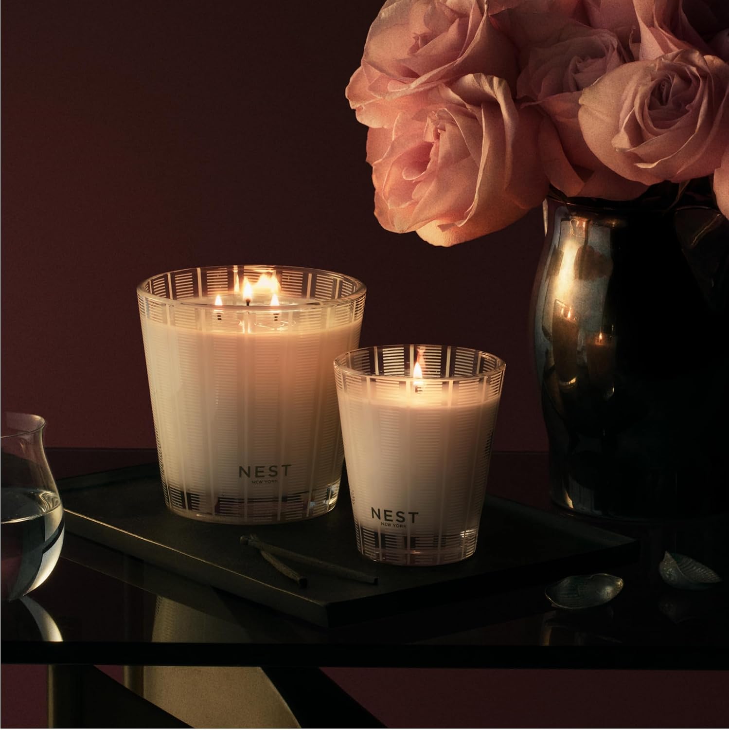 NEST New York Scented Classic Candle, Grapefruit - 8.1 oz - Up to 60-Hour Burn Time - Reusable Glass Vessel