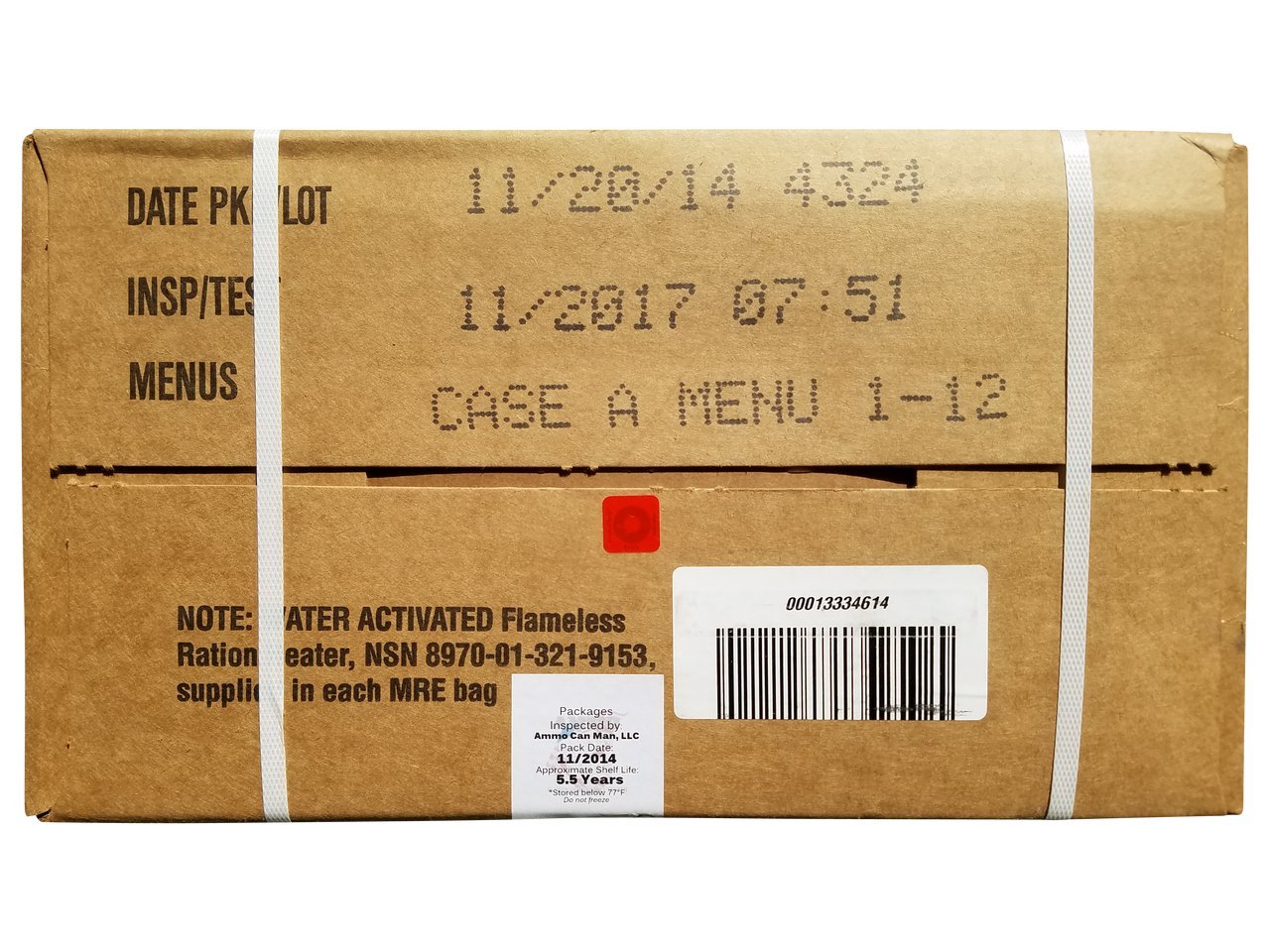 Ammo Can Man Genuine Military MRE Case - Inspection 11/2017+, Case A | MRE Case - Genuine Military Surplus, Ammo Can Man Inspected, Complete Meals