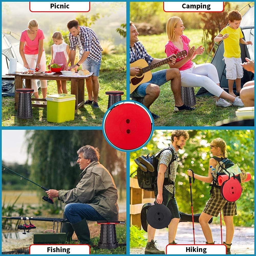 Fishboy Collapsible Stool for Adults, Portable Folding Camping Seat, 400lbs