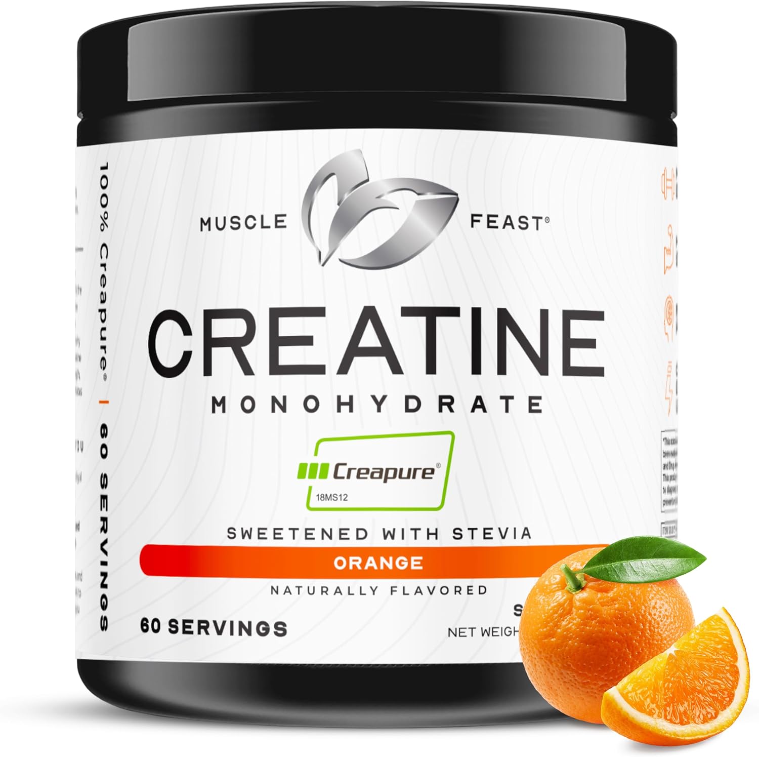 Muscle Feast Creapure Creatine Monohydrate Powder, Unflavored (300g) | Vegan, Non-GMO, Keto Friendly Mass Gainer, Muscle Recovery Supplement & Trusted Creatine for Muscle Growth, Creatine Powder