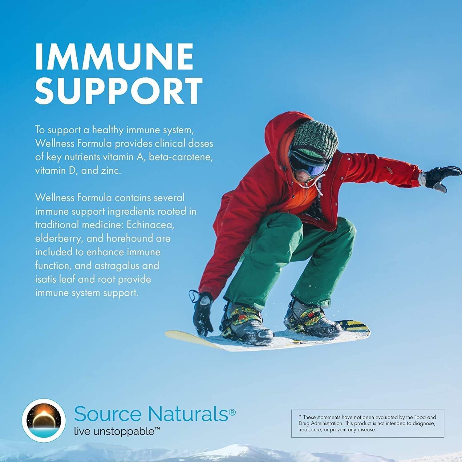 Source Naturals Wellness Formula, Advanced Immune Support* - 180 Tablets | Bio-Aligned Vitamins & Herbal Defense with Vitamin C Plus 30 other Vitamins, Minerals & Herbs for Immune System Support*