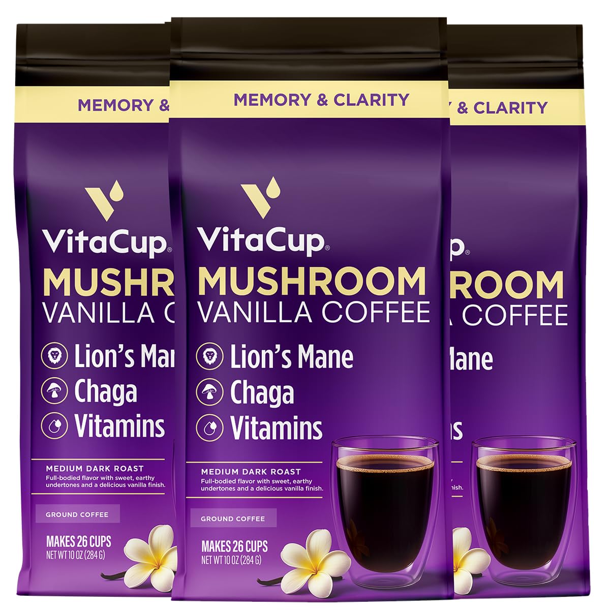 VitaCup Genius Keto Ground Coffee with MCT Oil, 11oz