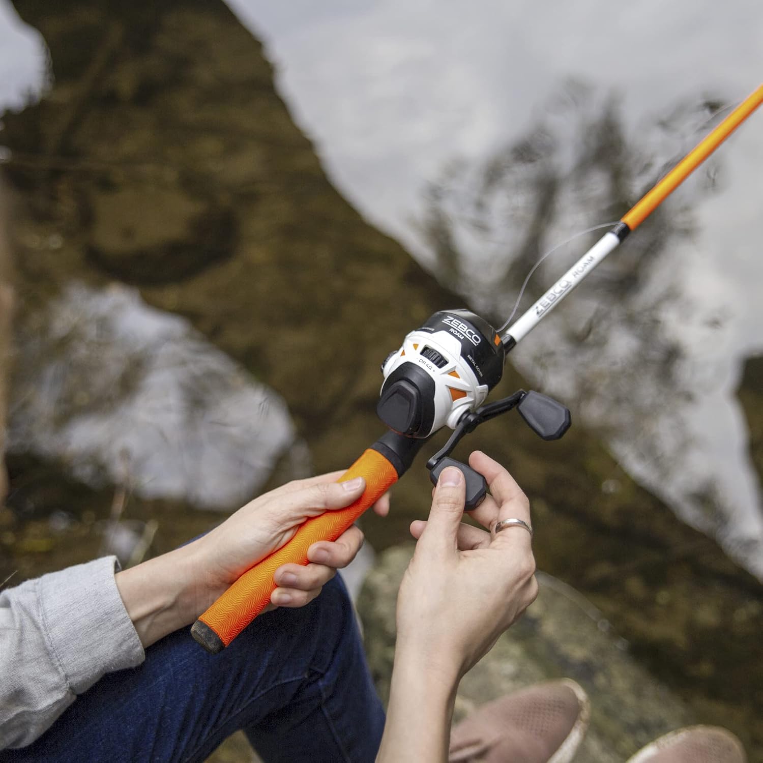 Zebco Roam Spincast Reel and Fishing Rod Combo