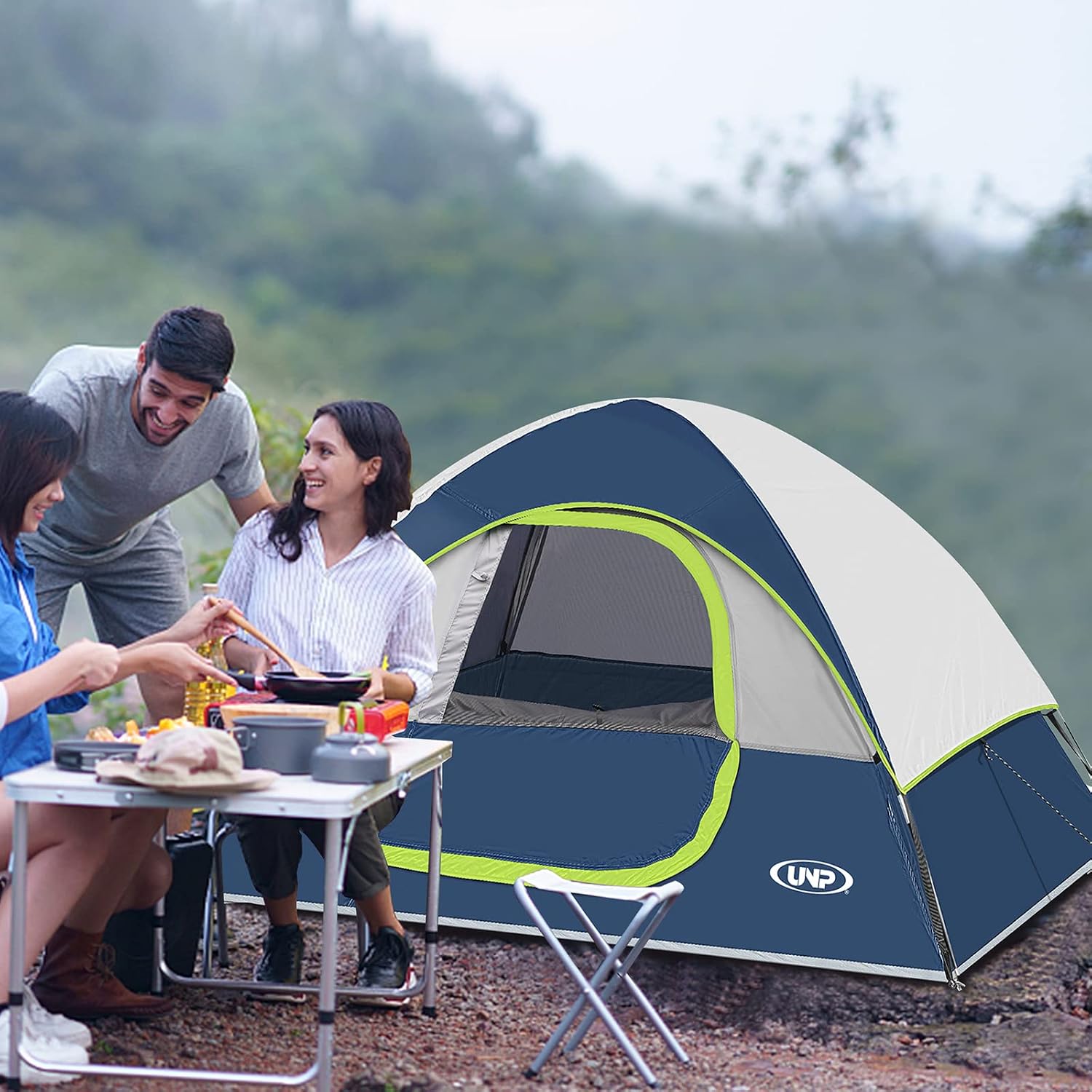 Camping Tent 2-4 Person, Waterproof Windproof Tent with Rainfly Easy Set up-Portable Dome Tents for Camping…