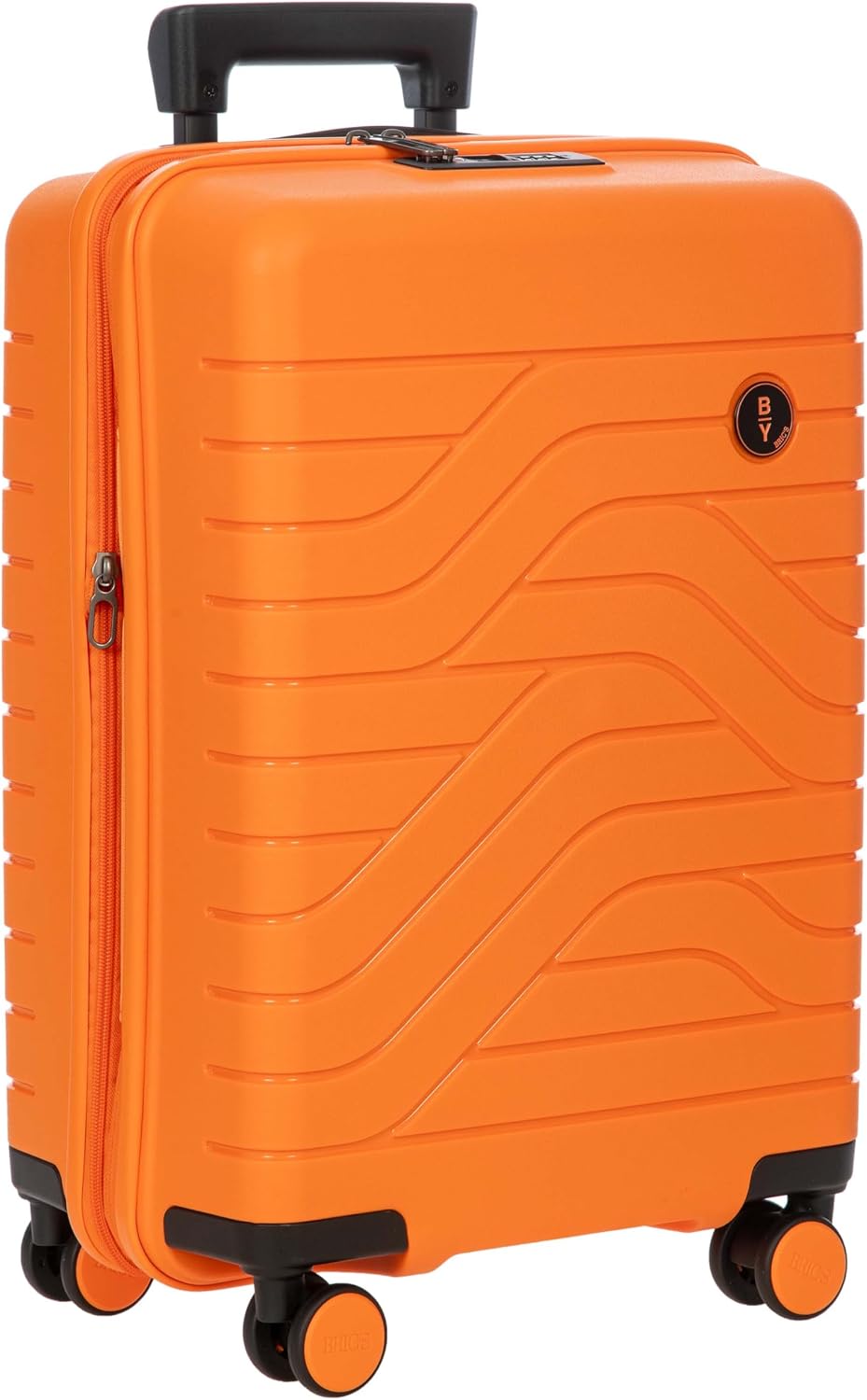 Bric's B|Y Ulisse Checked Luggage with Spinner Wheels – Expandable Lightweighted Hard Shell Suitcase, TSA Combination Lock - Removeable Wash Bag Included - 30 Inch, Mango