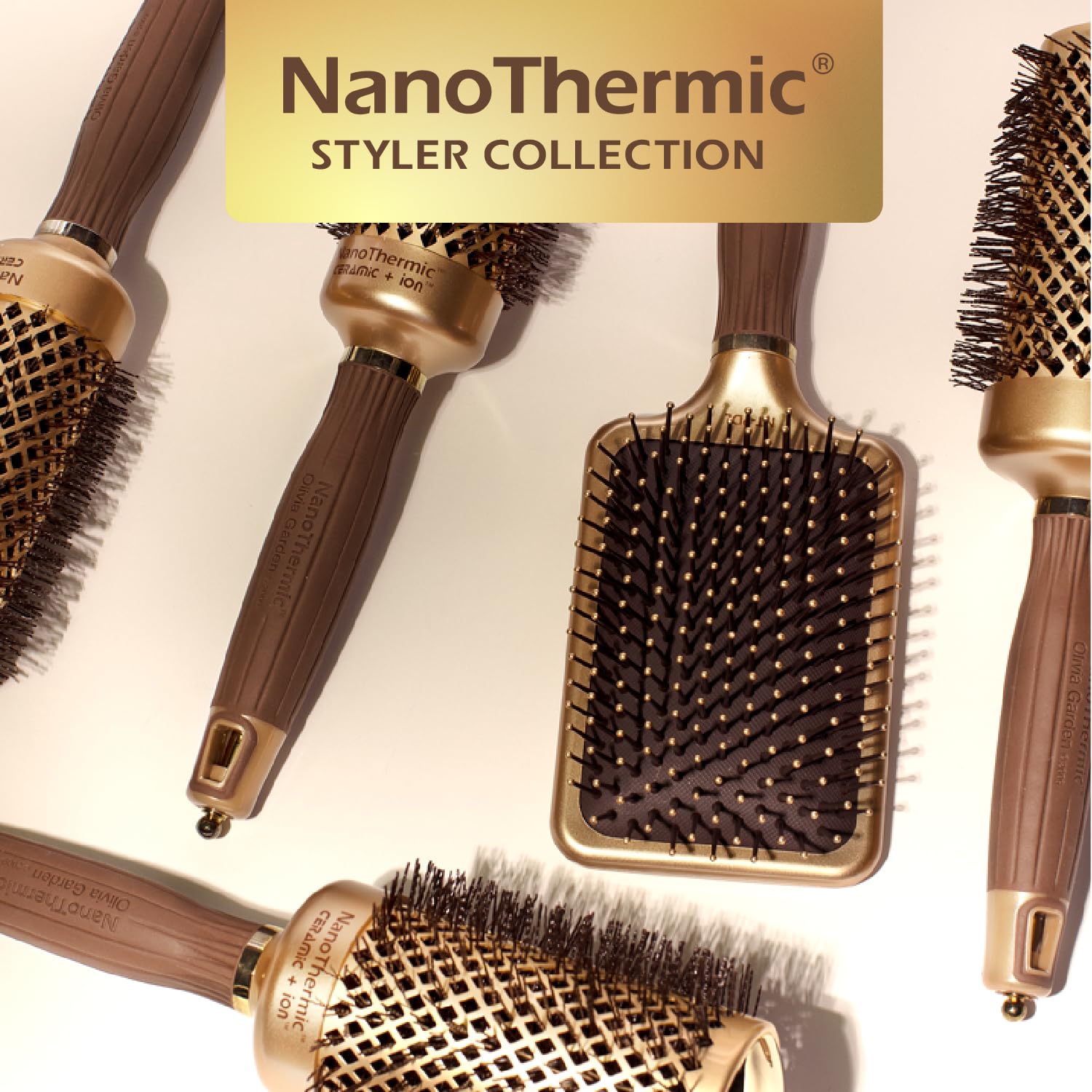 Olivia Garden Ceramic + Ion Nano Thermic Styler Hair Brush