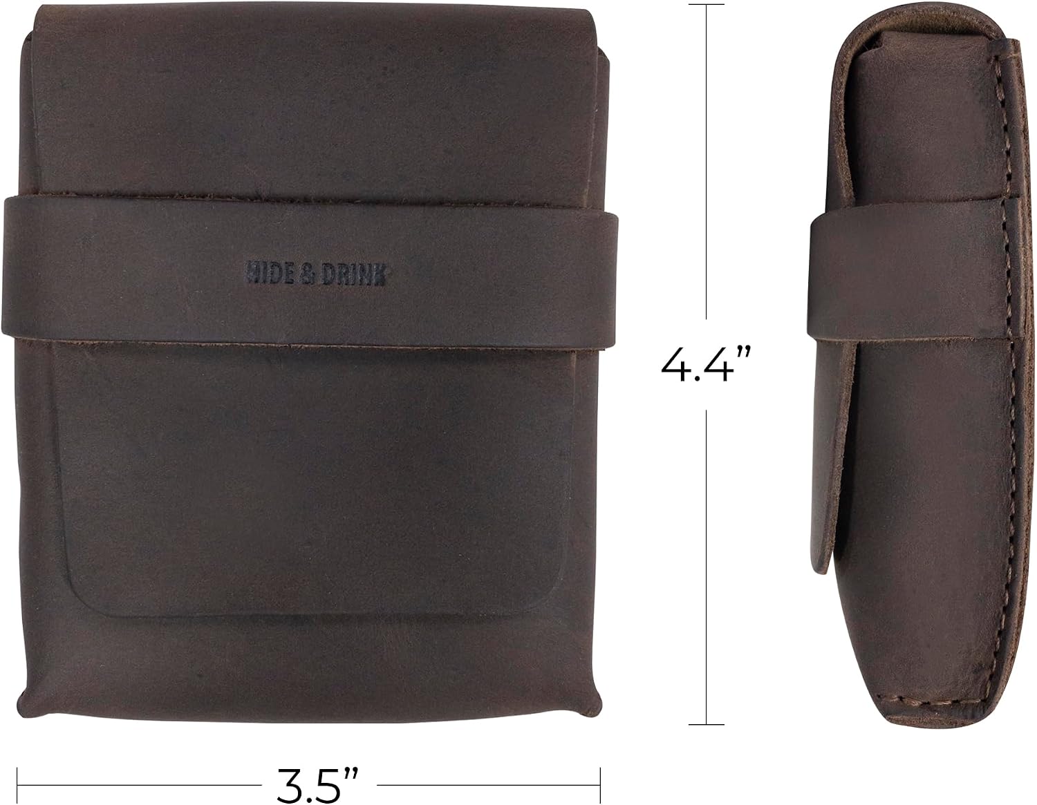 Hide & Drink, Card Organizer Pouch, Holds Up to 12 Cards Plus Folded Bills, Coin Holder, Vintage Case, Stylish Accessories, Full Grain Leather