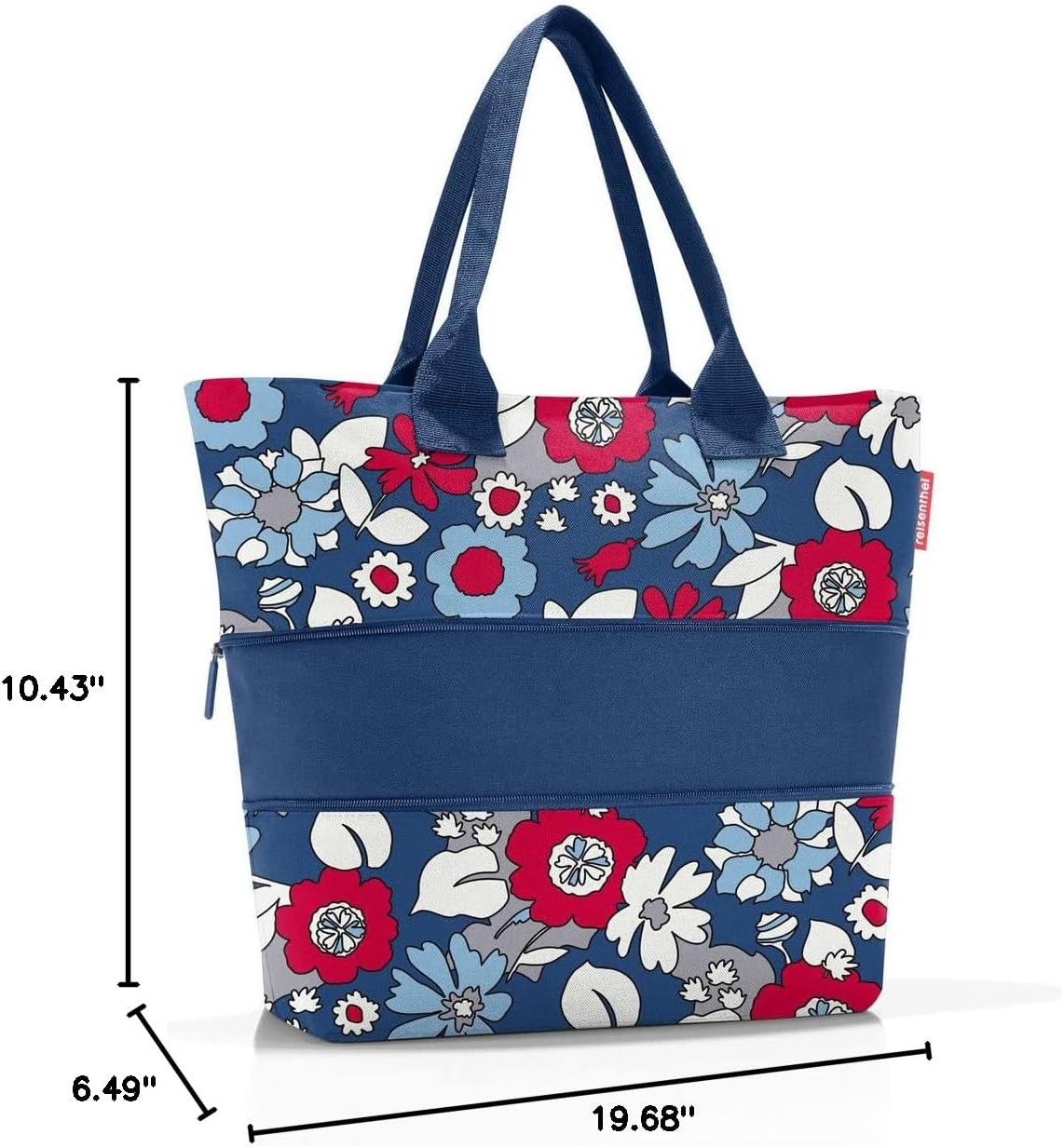 reisenthel shopper e1 - Large capacity and expandable bag made of water repellent and recycled polyester fabric