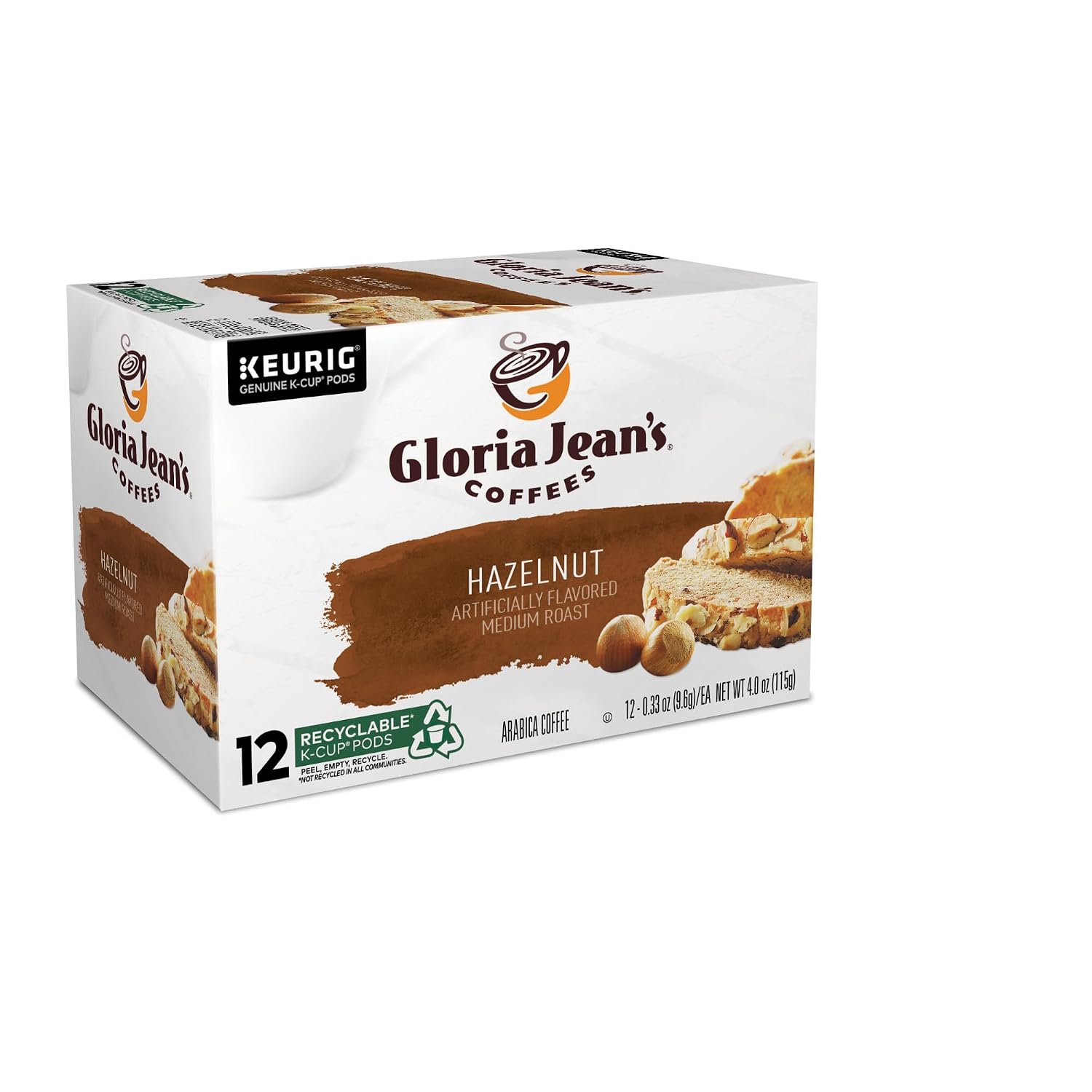 Gloria Jean's Coffees Butter Toffee, Single-Serve Keurig K-Cup Pods, Flavored Medium Roast Coffee, 96 Count