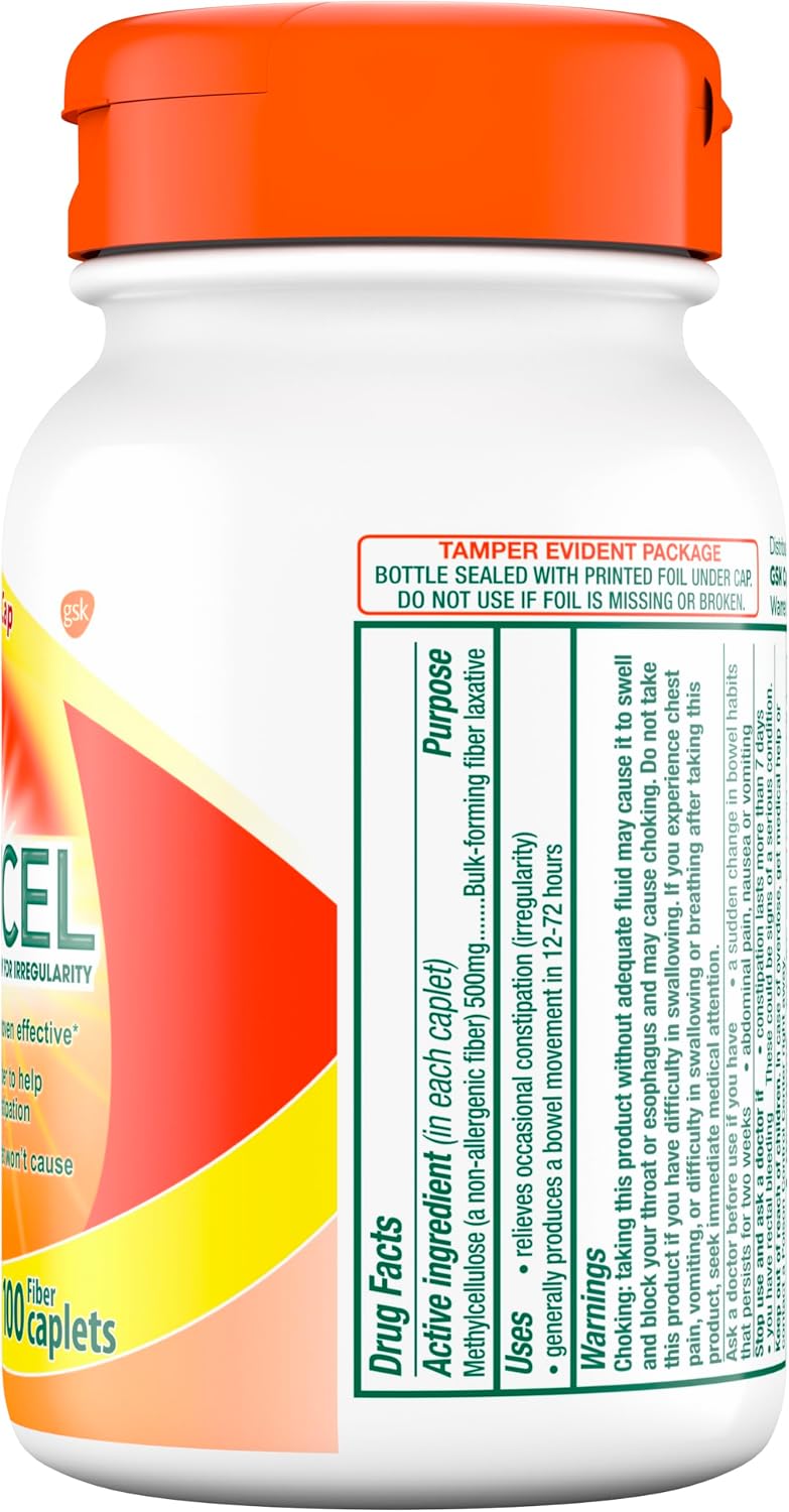 Citrucel Powder Fiber Therapy for Occasional Constipation Relief, 16.9 oz | Sugar Free, Methylcellulose Fiber Therapy for Irregularity That Won't Cause Gas, Orange Flavor