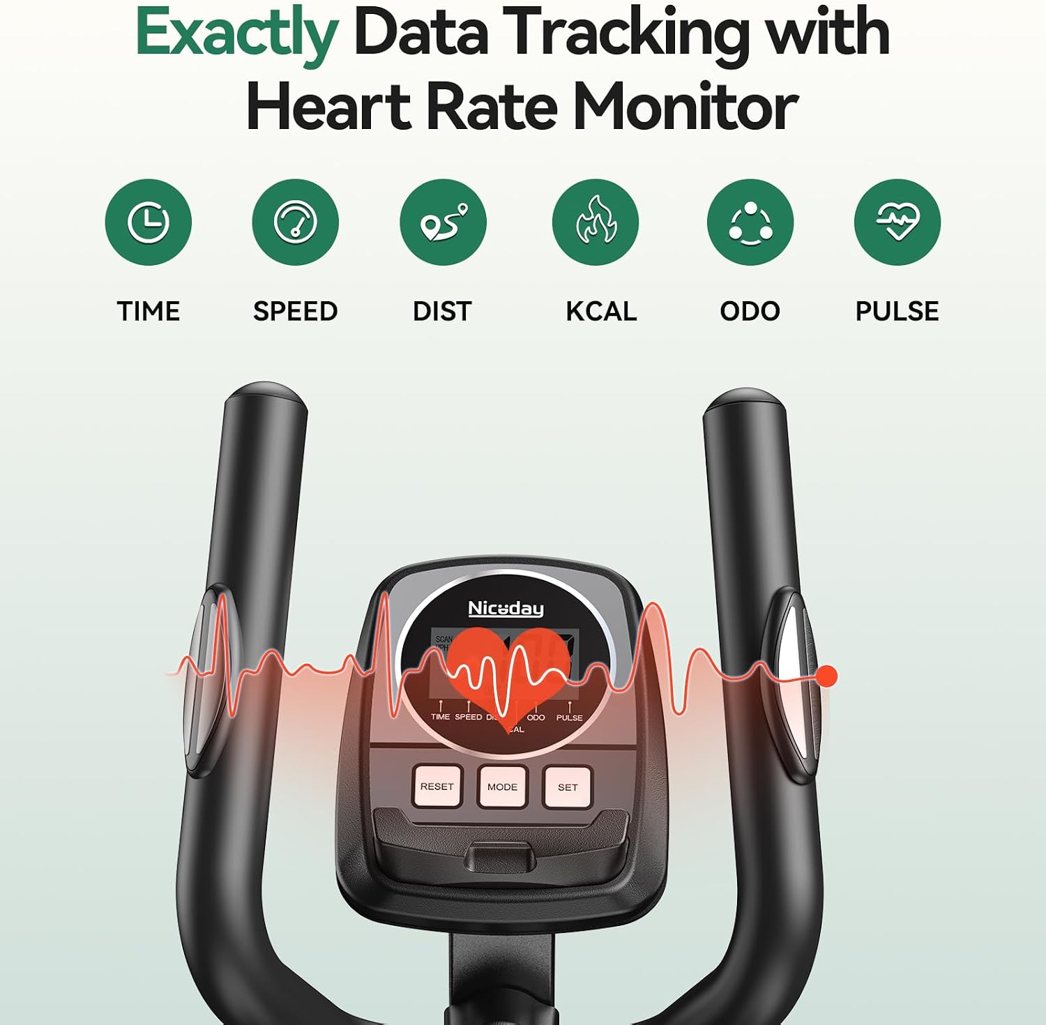 Niceday Elliptical Exercise Machine with 15.5/18/19IN Long Stride | Compact Elliptical Machine for Home Use, 16 Resistance Levels; 400LBS Stable Loading Capacity; Kinomap APP Support