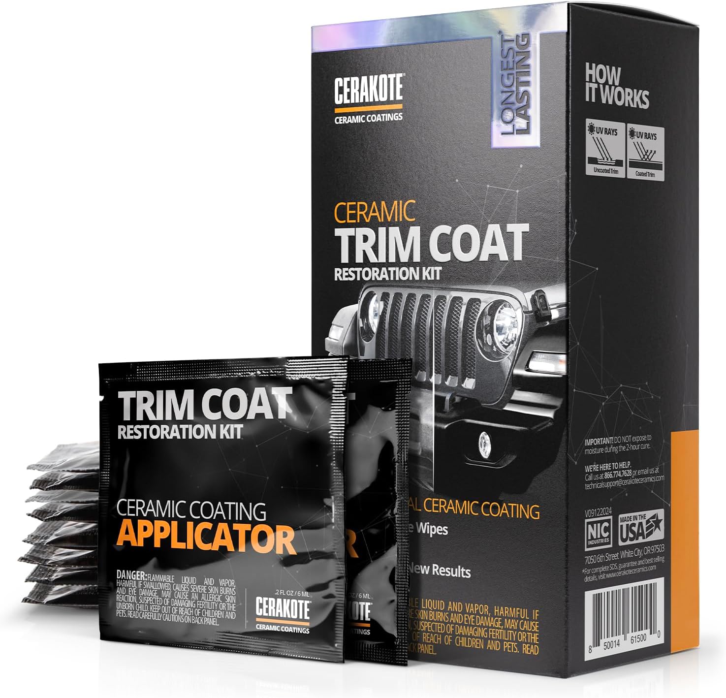 CERAKOTE® Ceramic Trim Coat Kit - Quick Plastic Trim Restorer - Ceramic Coating Guaranteed Restoration to Last Over 200 Washes – A Ceramic Coating