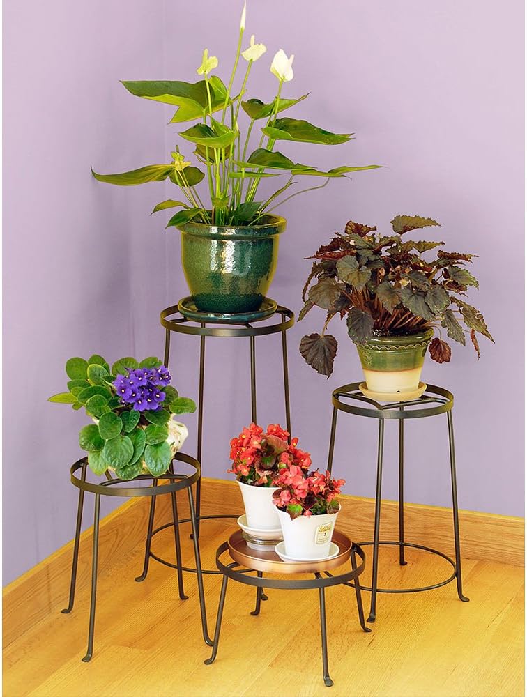 Achla FB-32 Designs Argyle Plant Stand III, 18" H, Graphite