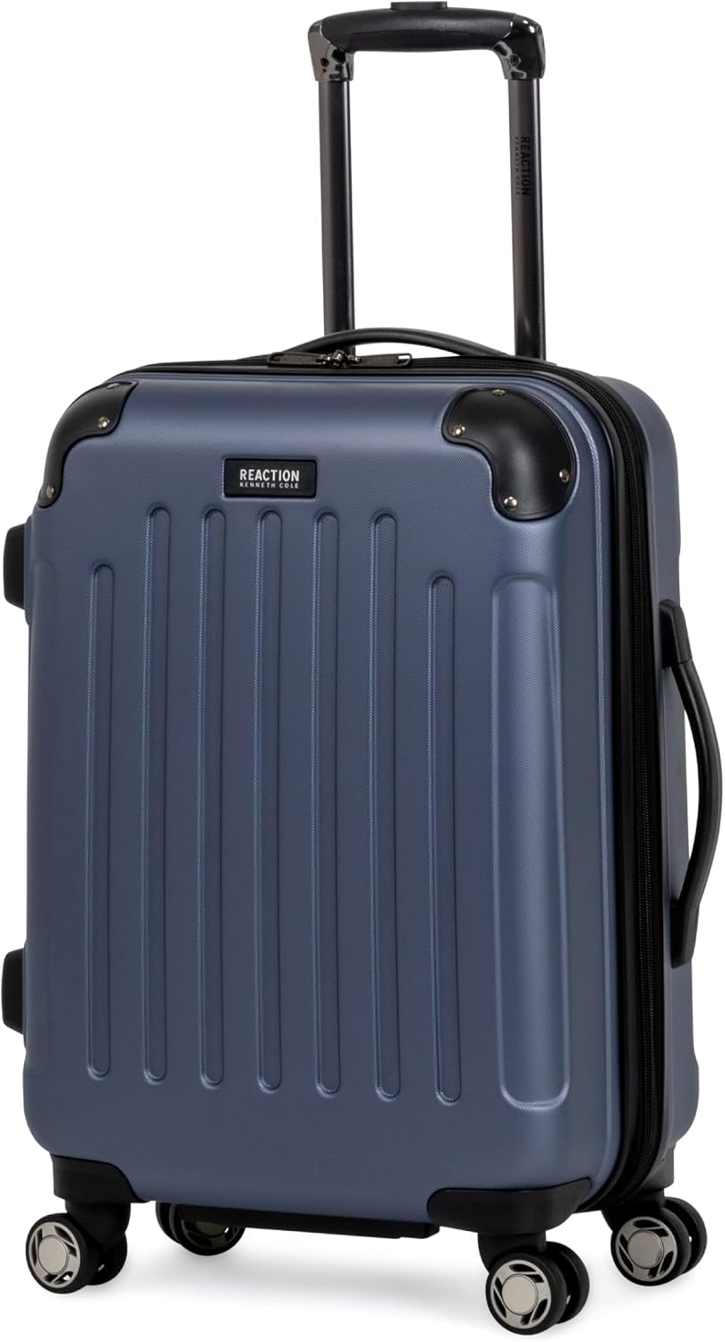 Kenneth Cole REACTION Renegade Luggage Expandable 8-Wheel Spinner Lightweight Hardside Suitcase, Champagne, 20-Inch Carry On