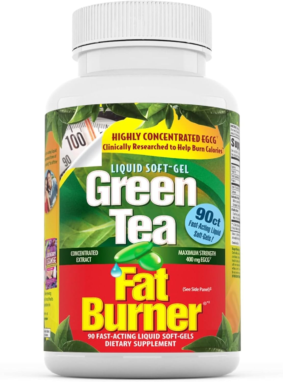 Applied Nutrition Green Tea Fat Burner Weight Loss 90 Softgels Pack of 2 | Supports Weight Management for Women and Men | Metabolism Support | 2 X 90 Liquid Soft-Gels