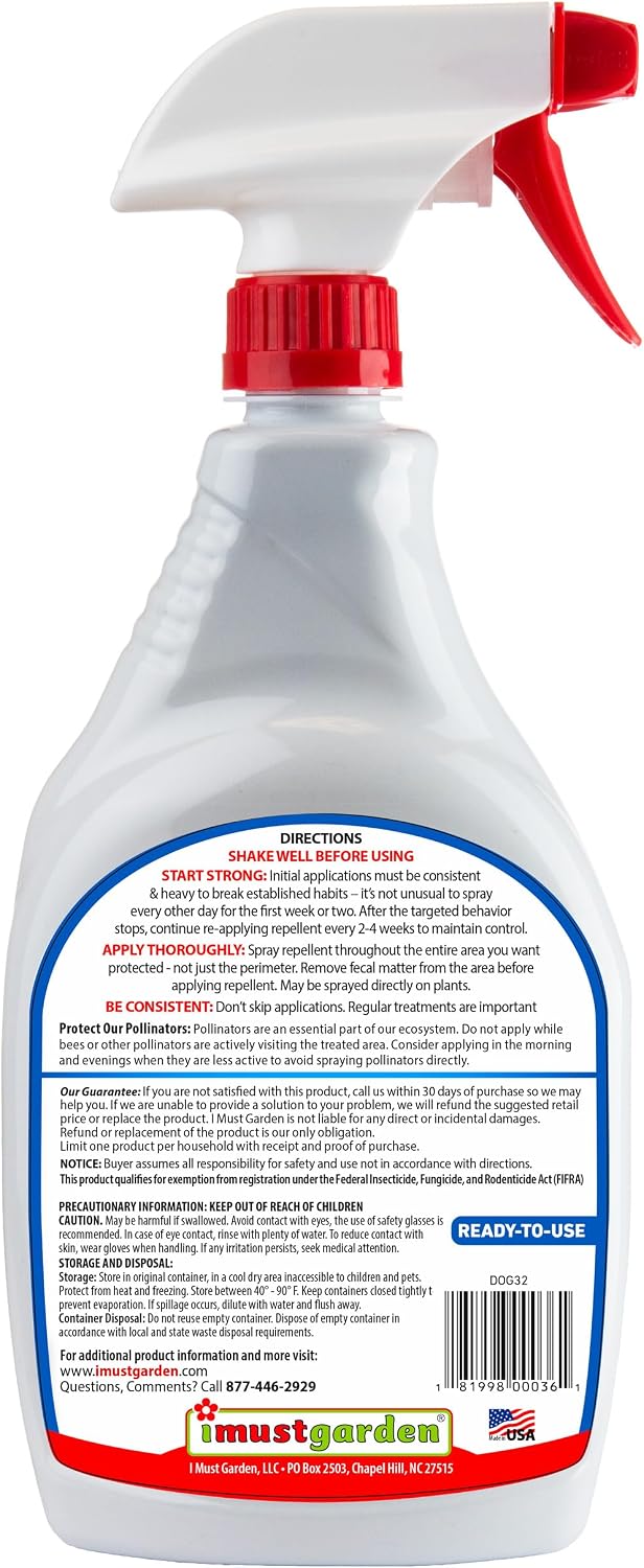 Dog & Cat Repellent: Stops Chewing, Natural, Pet Safe - 32oz | Stops Chewing, Natural, Pet Safe