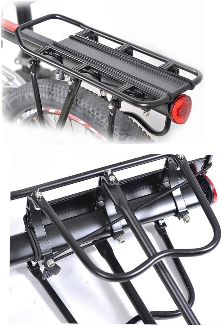 ThreeH Bicycle Rear Rack Adjustable Aluminum Alloy Bike Rack with Reflector | Adjustable, Aluminum Alloy, With Reflector, Quick-release