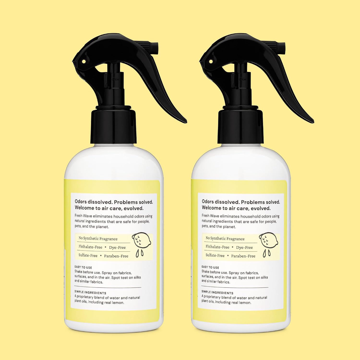 Fresh Wave Original Room and Fabric Air Freshener Spray, 2-Pk, 8 oz | Plant-based formula, Pet-safe and people-safe, Fabric and room deodorizer , For upholstery, carpets, shoes, and pet bedding