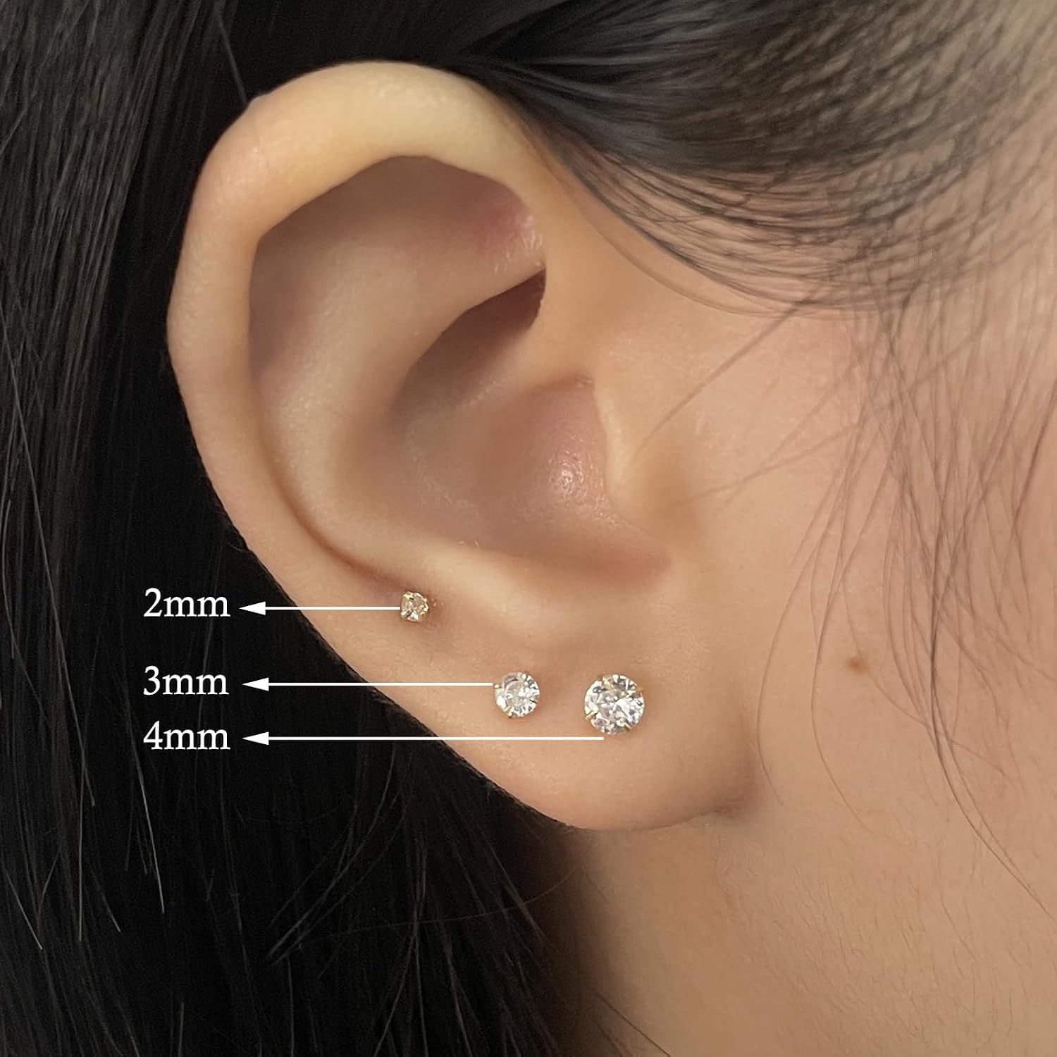 Dlihc 6 Pairs Sterling Silver Hoop and Stud Earrings Set for Women Men