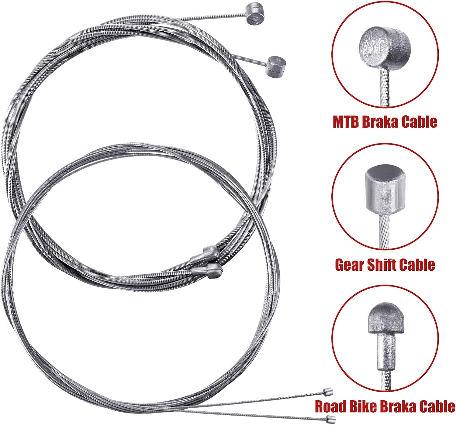 Boao Universal Bike Brake Cable Kit Bicycle Cable Housing Set