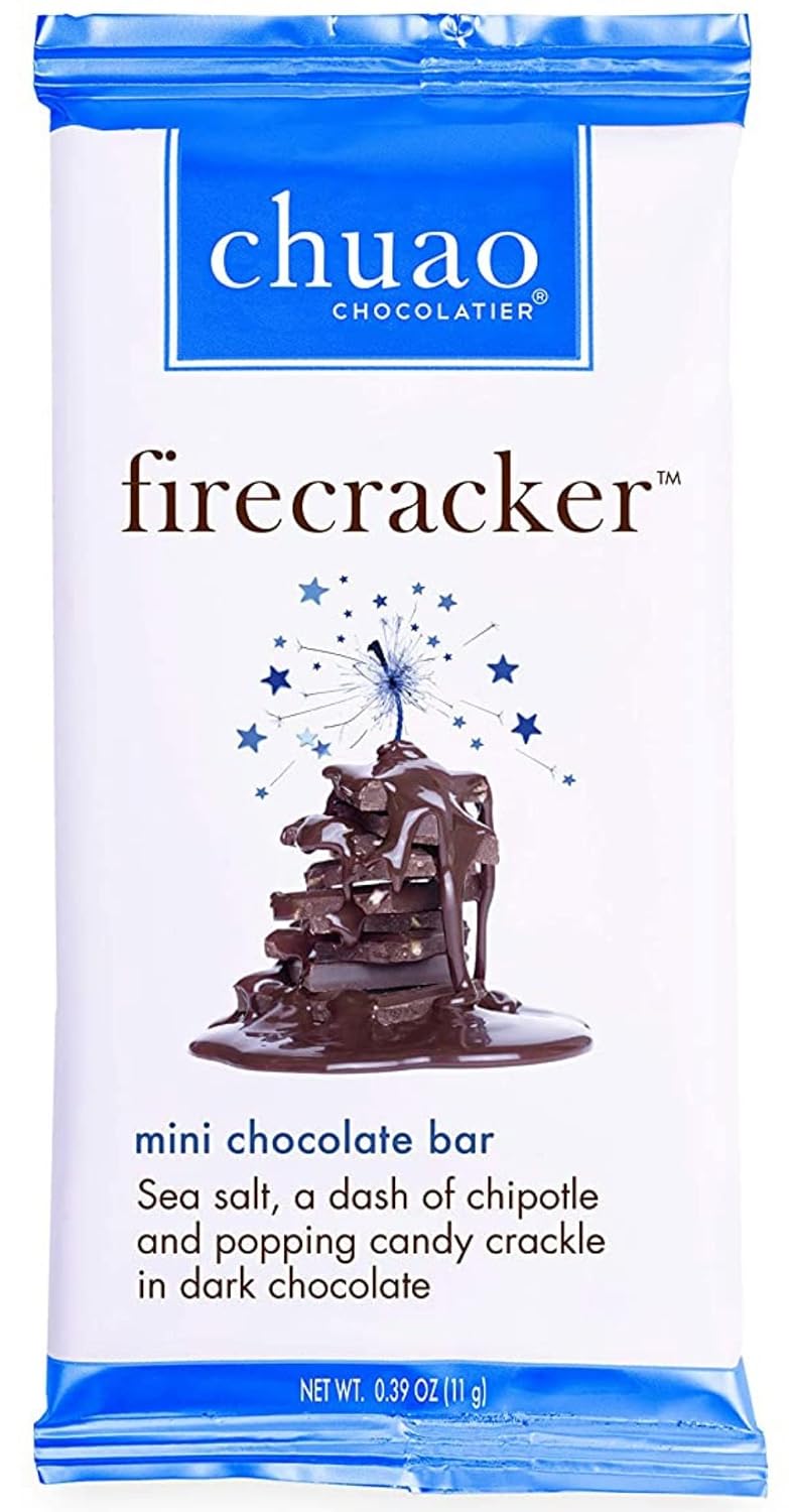 Chuao Chocolatier Sweet & Salty Milk Chocolate Mini Bars | Gourmet Sea Salt European No Preservatives | For Gift Baskets, Gifts for Women, Men | 100 Pack