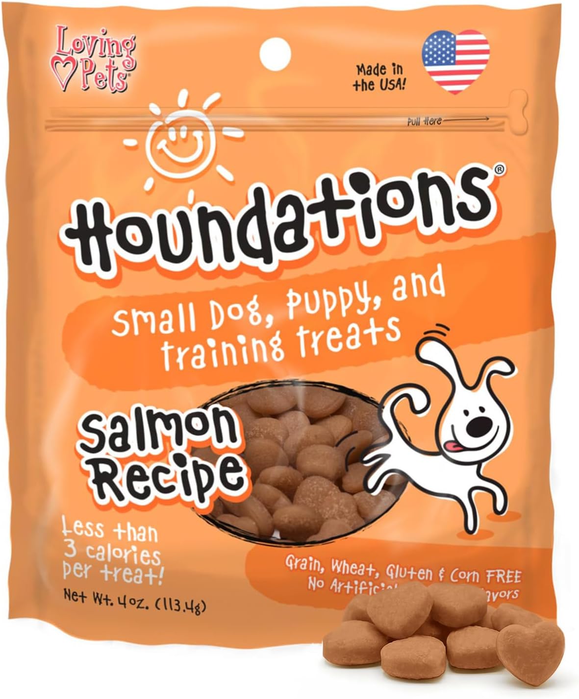 Loving Pets Houndations Chicken Dog Training Treats | All Natural | 2.6 Calories Per Treat | Grain-Free, Wheat-Free, Gluten-Free & Corn-Free | for Small Dogs & Puppies, 4 oz