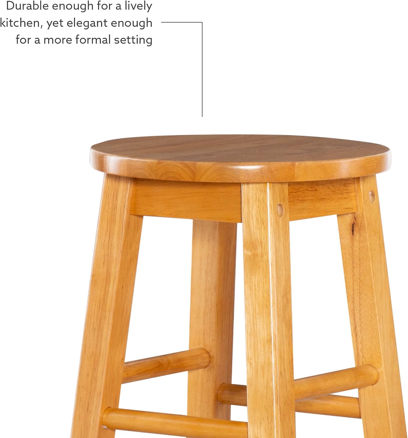 Linon 29-Inch Barstool With Round Seat