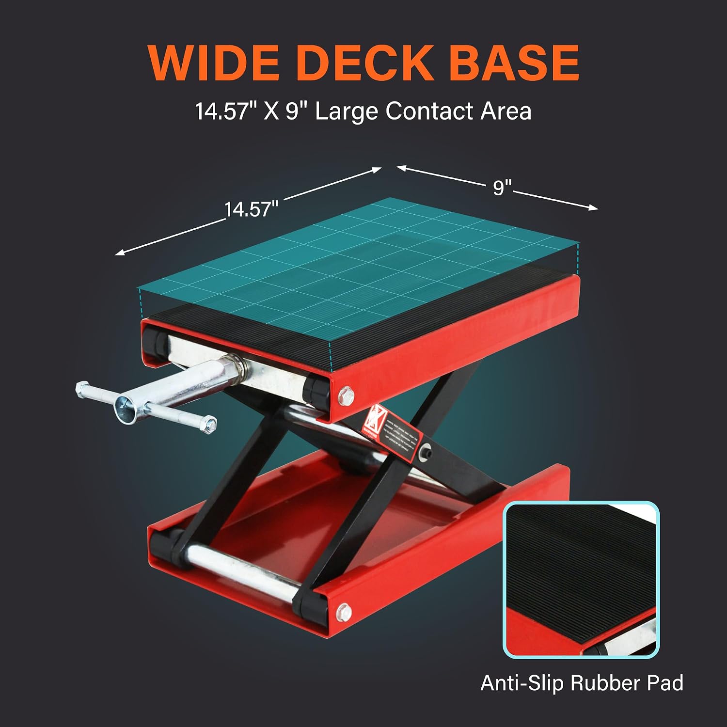 ZENY 1100 LB Wide Deck Motorcycle Center Scissor Lift Jack Repair Hoist Stand Bikes ATVs,Motorcycle Dirt Bike Scooter Crank Stand