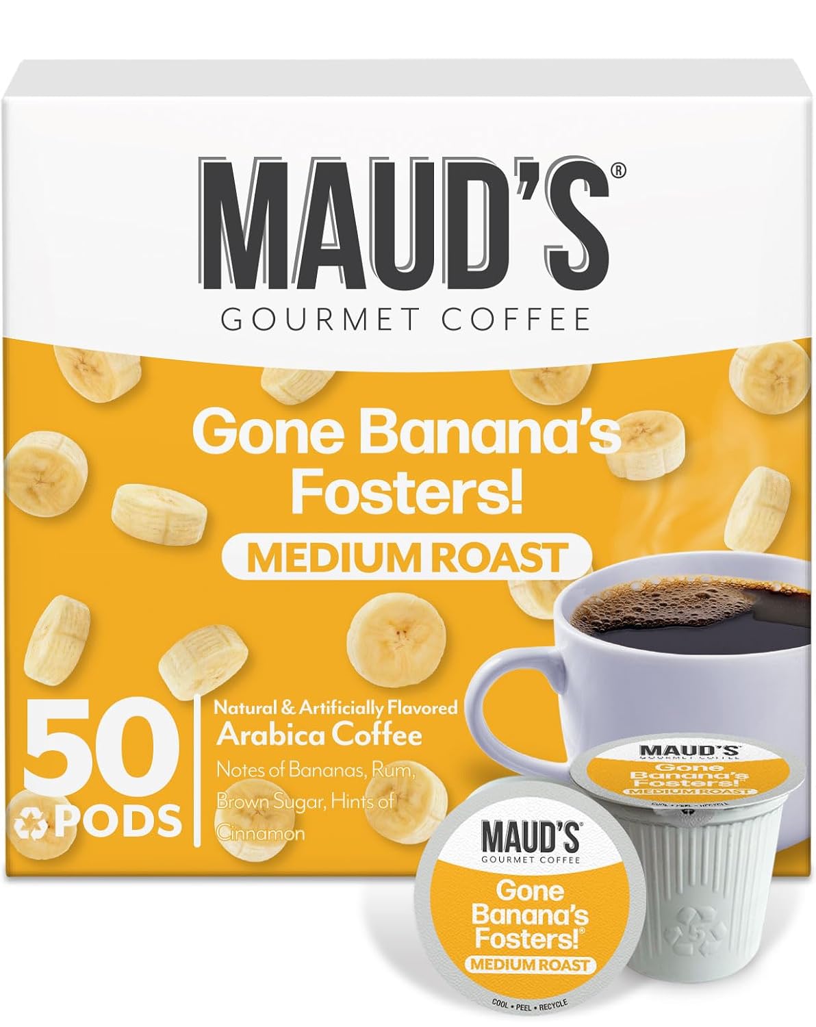 Maud's Family Pack Coffee Pods Variety Pack, 136ct, 12 Assorted Flavors | Medium Roast Flavored Coffee in Single Serve Pods – 100% Arabica Coffee, Compatible with Keurig Coffee Makers