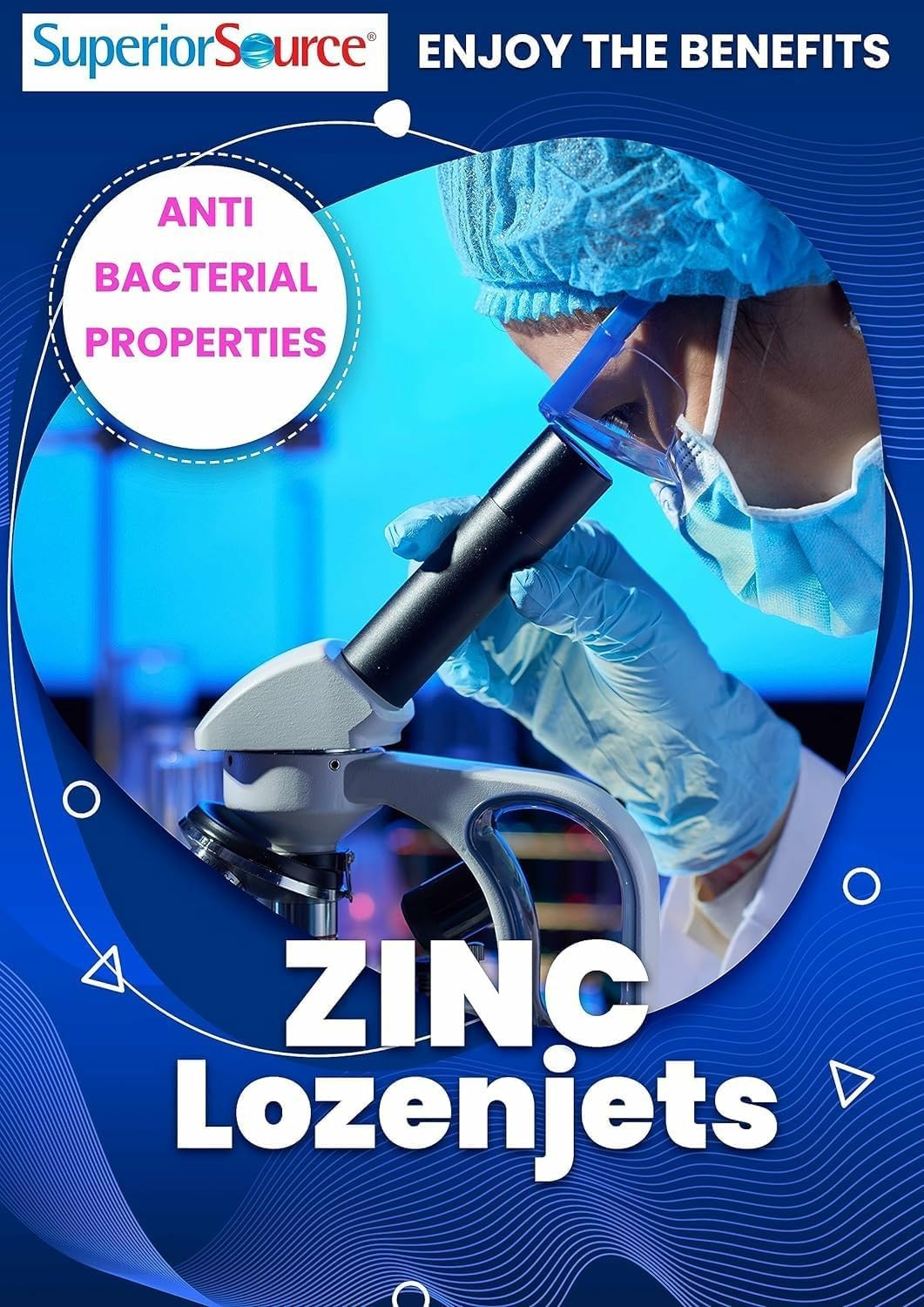 Superior Source Zinc Lozenjets - Immune System Support Supplement - Trace Mineral Supplement Aids Systems & Functions - Zinc Supplement for Women & Men - 60 Instant Dissolve Tablets