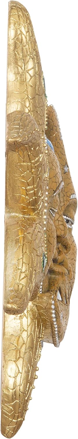 George S. Chen Imports Polyresin Orange Mosaic Face Sun with Yellow Mosaic Moon, 13", Multicolor (SS-G-63046)